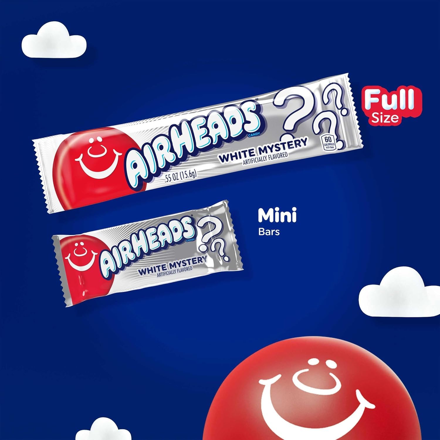 Airheads Variety 5 Full Size Bars Pack with Counter Display, Assorted Flavors
