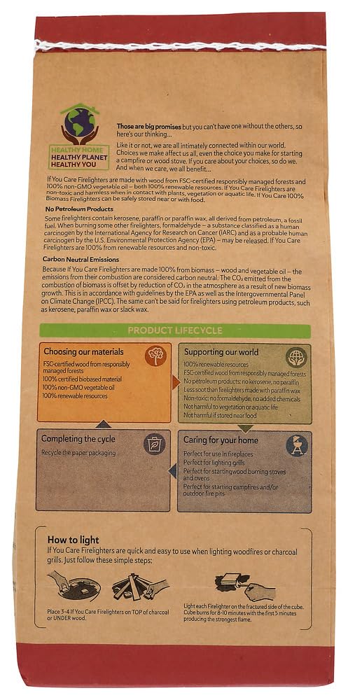 If You Care - Firelighters Wood Starting Cubes - 72 Piece(s)