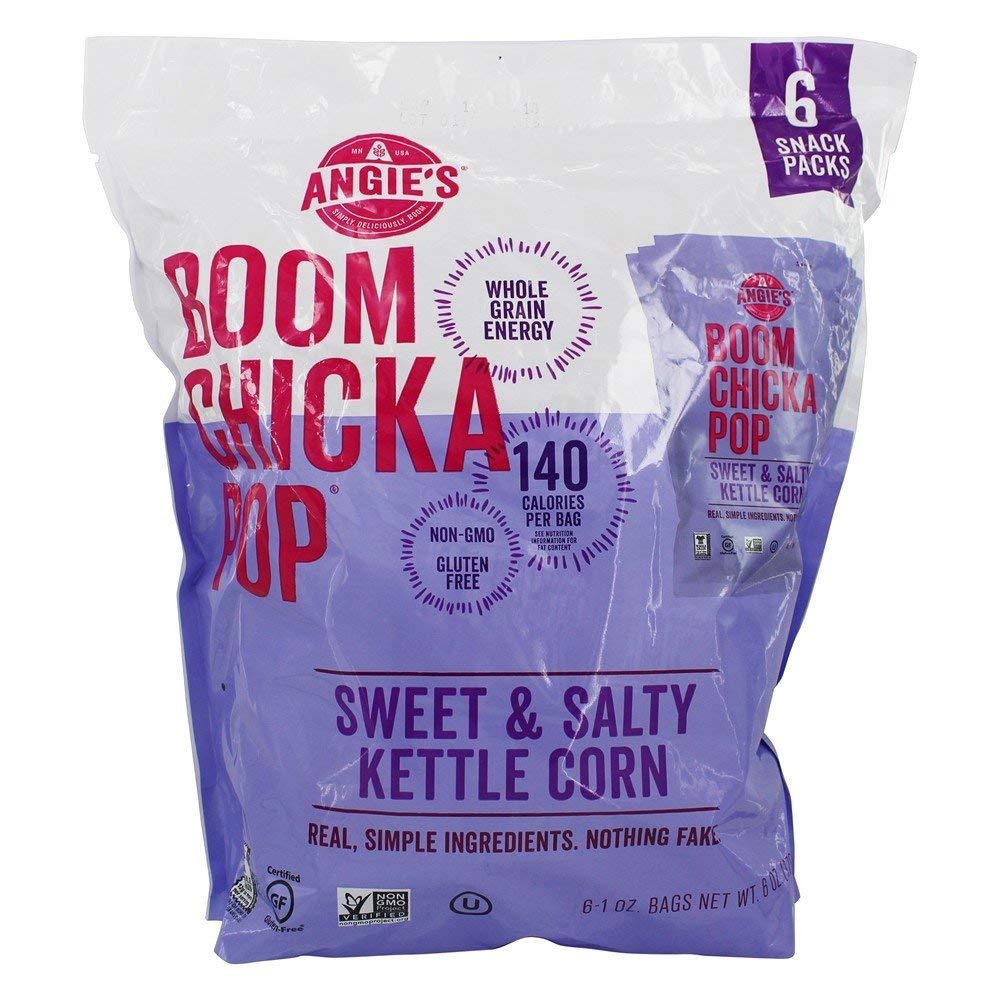 Angie's BOOMCHICKAPOP - Gluten Free Kettle Corn Sweet & Salty - 6 Pack