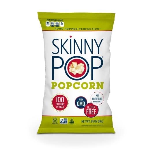 SkinnyPop 100 Calorie Original Popcorn, 0.65 Ounce - 30 per case.