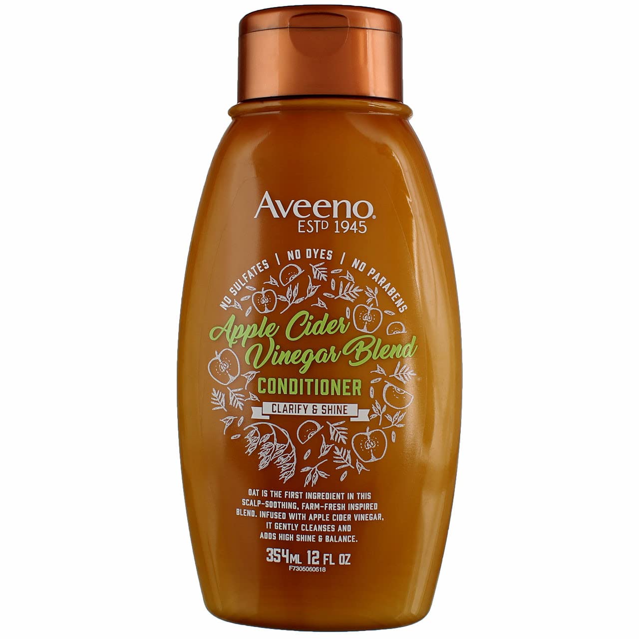 Aveeno Conditioner Apple Cider Vinegar 12 Ounce 354ml Pack