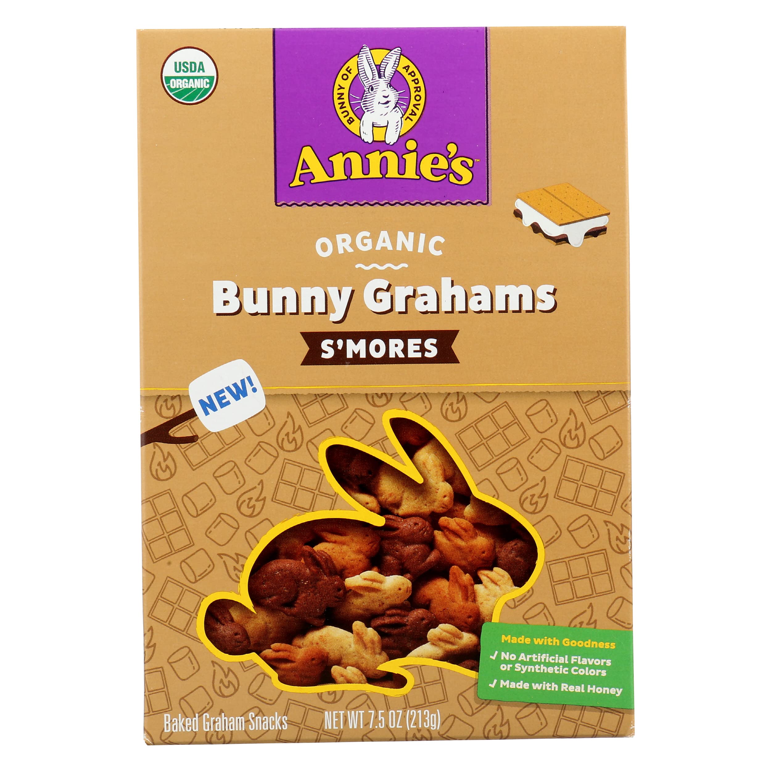 Annie's Chocolate Chip Bunny Grahams Whole Grain Snacks, 7.5 Ounce