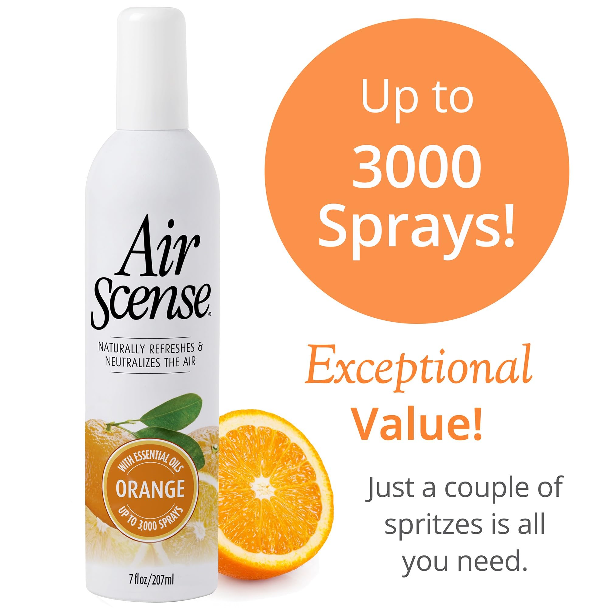 Air Scense Essential Oil Air Freshener - Non-Aerosol | Refreshing, Long-Lasting Scent | Eco-Friendly | Exceptional Value