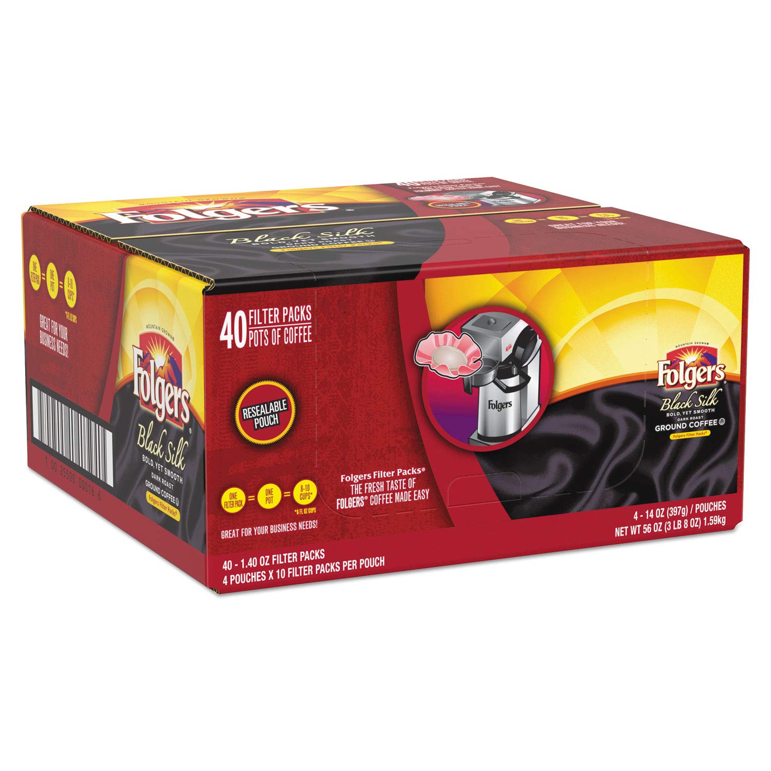 Folgers Black Silk Coffee Filter Packs - 1.4oz