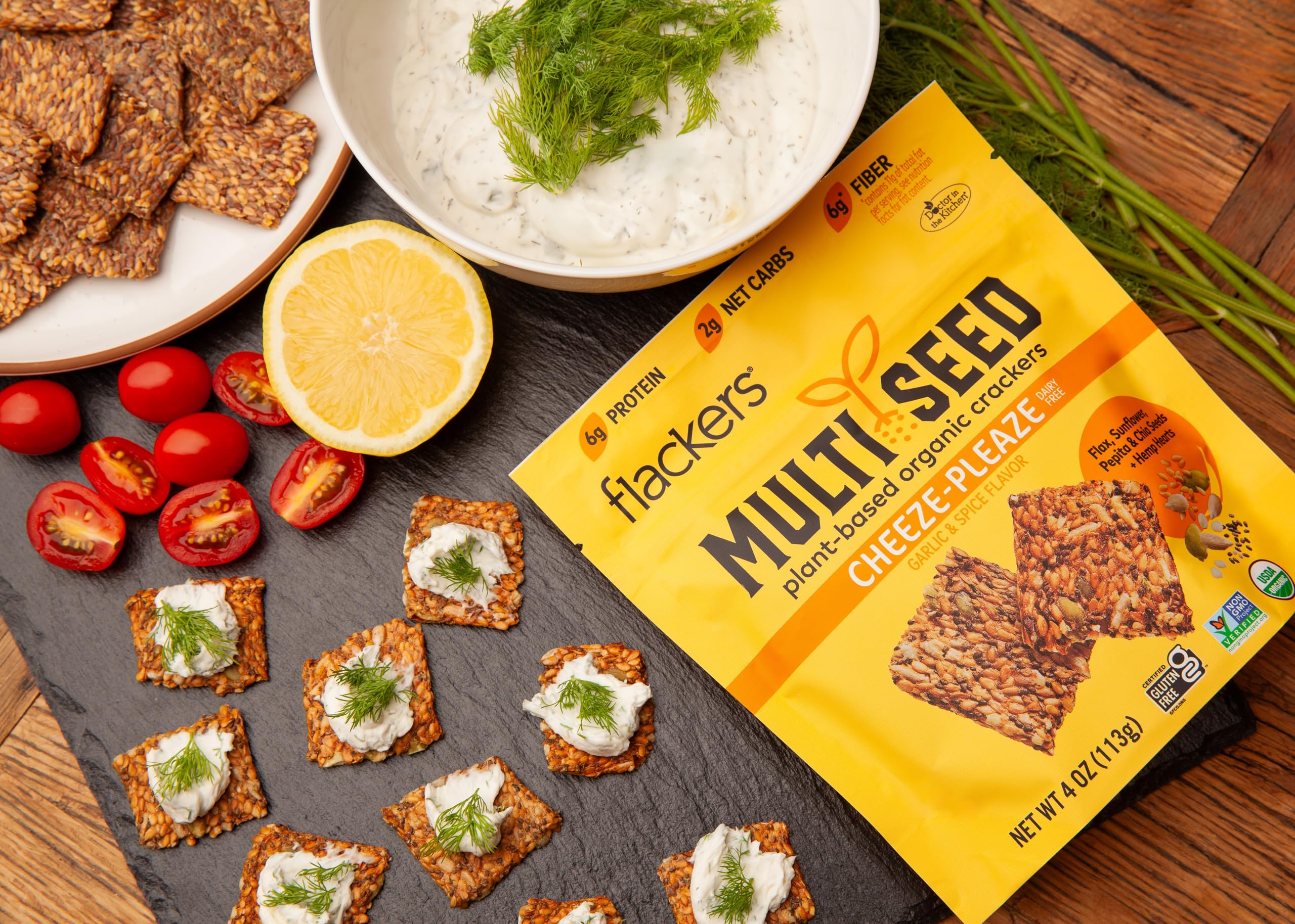 Sea Salt Flaxseed Crackers