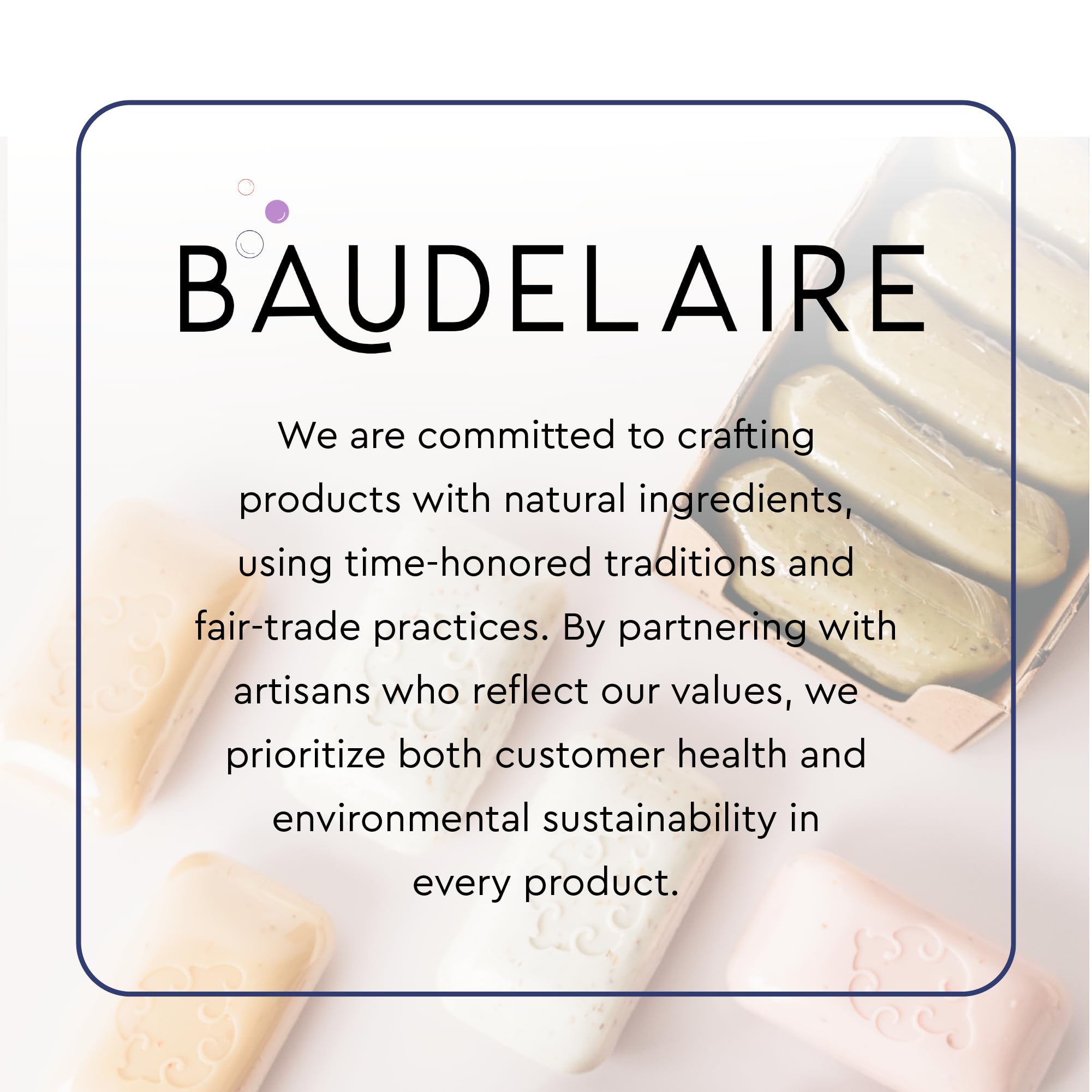 Baudelaire Exfoliating Soap, Loofa Bath Soap & Body Soap, Natural Soap, Triple Milled with 100% Natural Fragrance