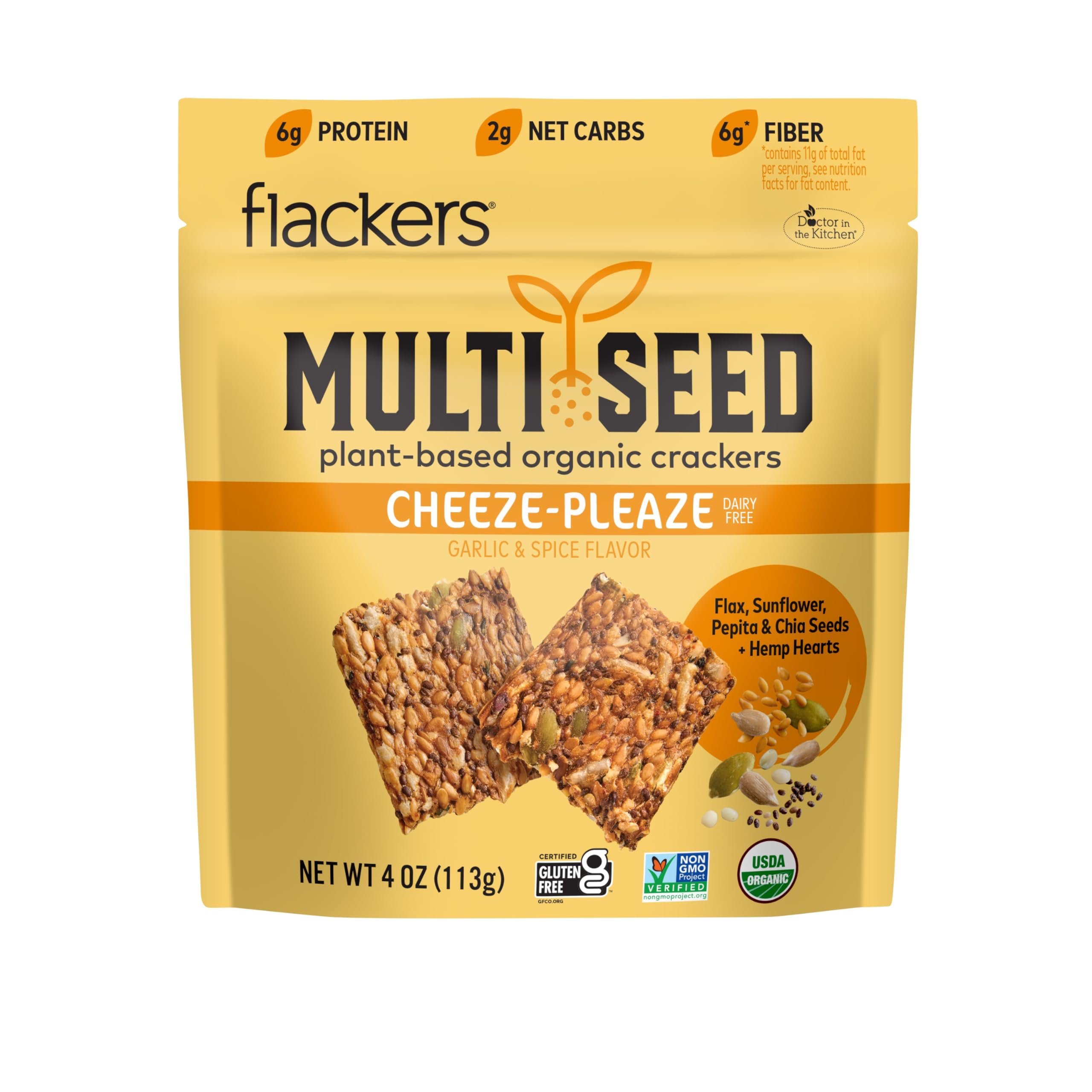 Sea Salt Flaxseed Crackers