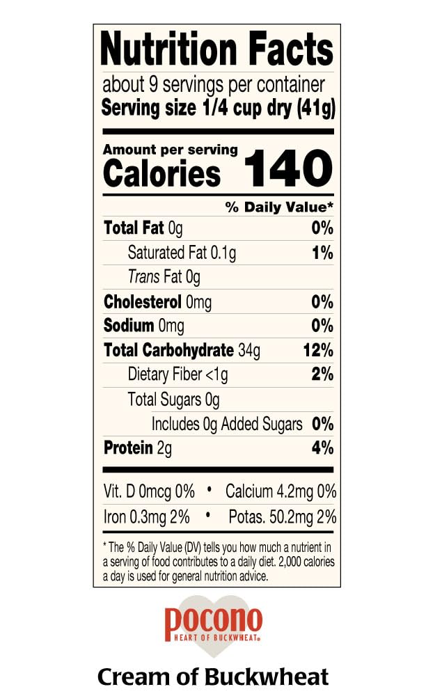 Pocono Organic Cream of Buckwheat Cereal (3x13 oz.)