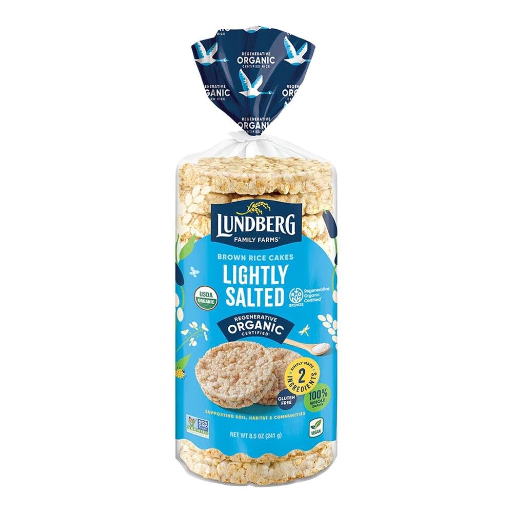 Lundberg Organic Brown Rice Cakes, Gluten-Free, Healthy Snacks