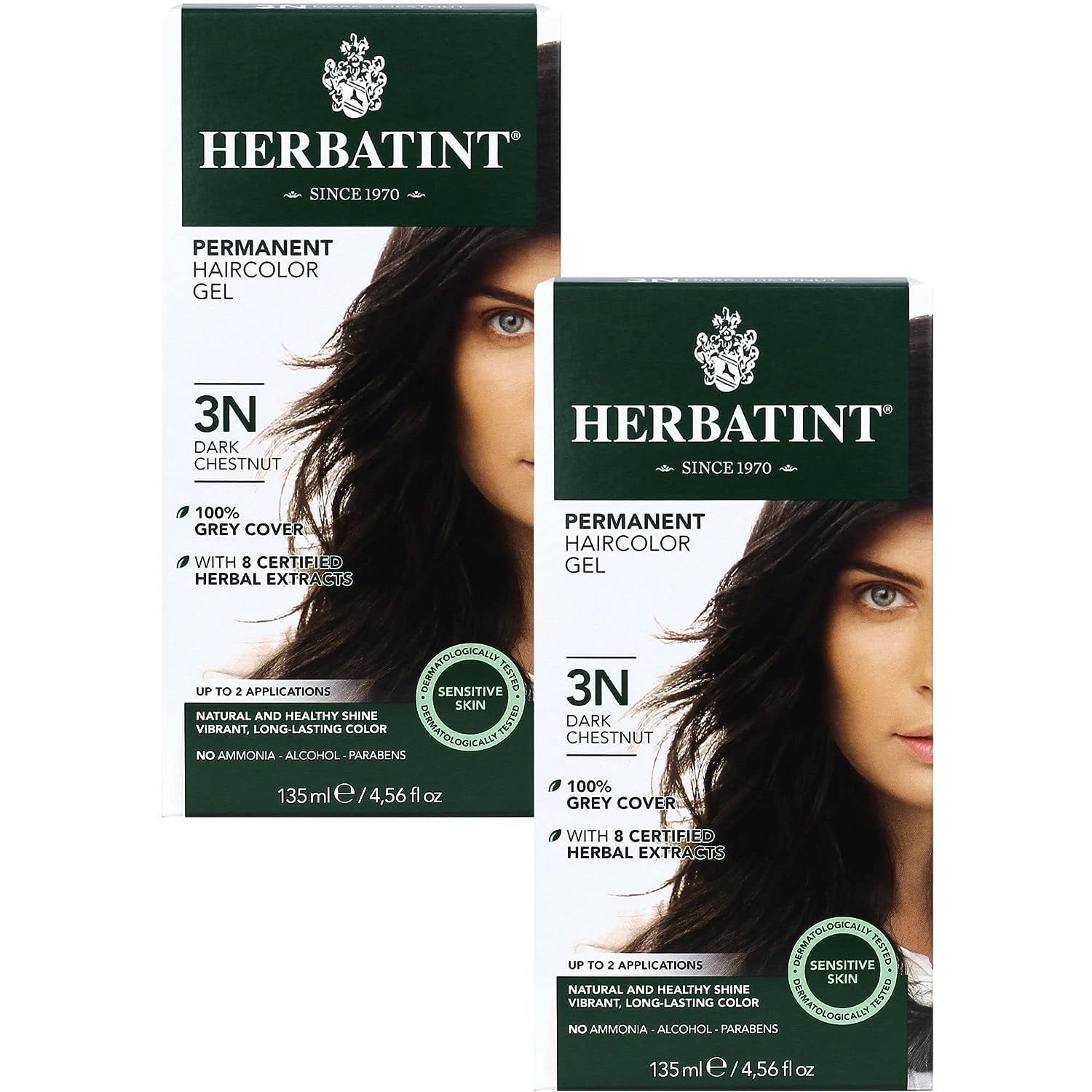 Herbatint Permanent Herbal Haircolour Gel 3N Dark Chestnut - 135 ml