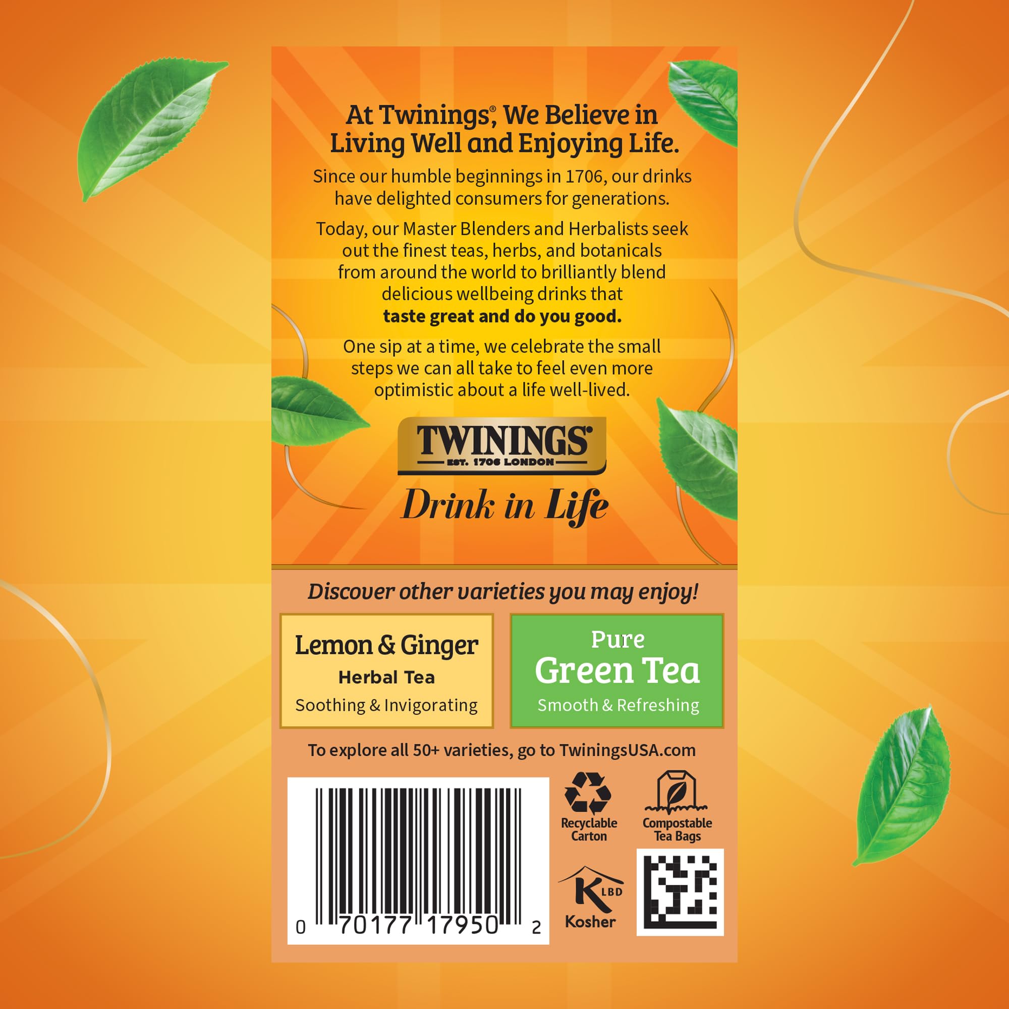 Twinings Earl Grey Black Tea Individually Wrapped Bags