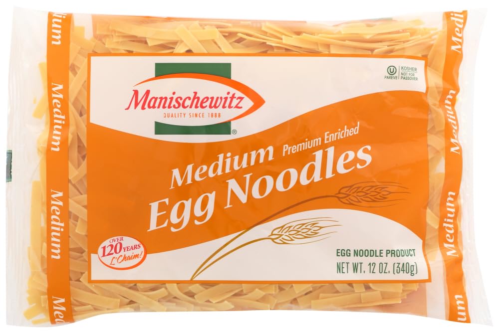 Manischewitz Egg Noodles Medium 12.0 OZ(Pack of 2)