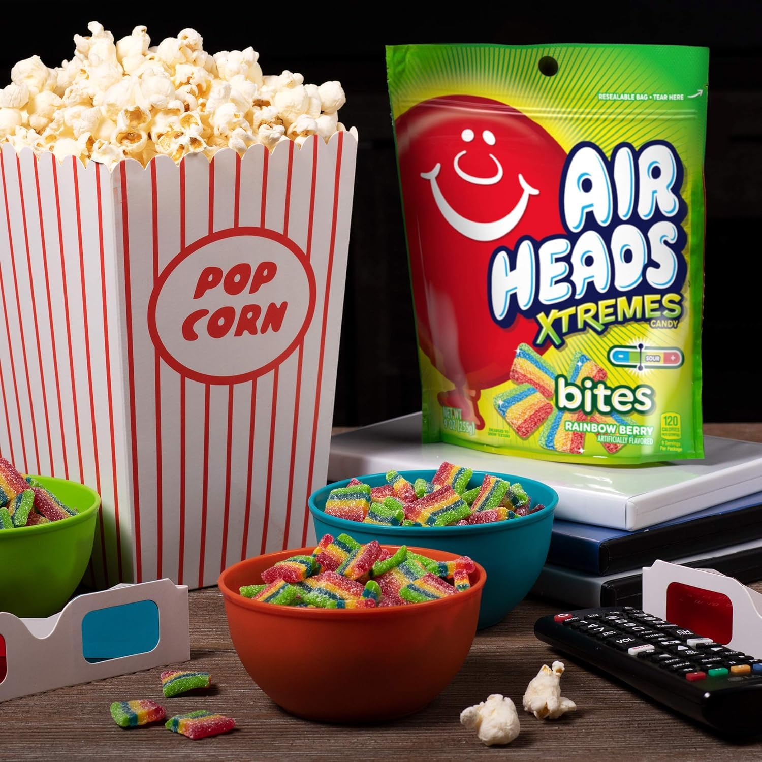 AirHeads Xtreme Bites Rainbow Berry, Party, 6oz