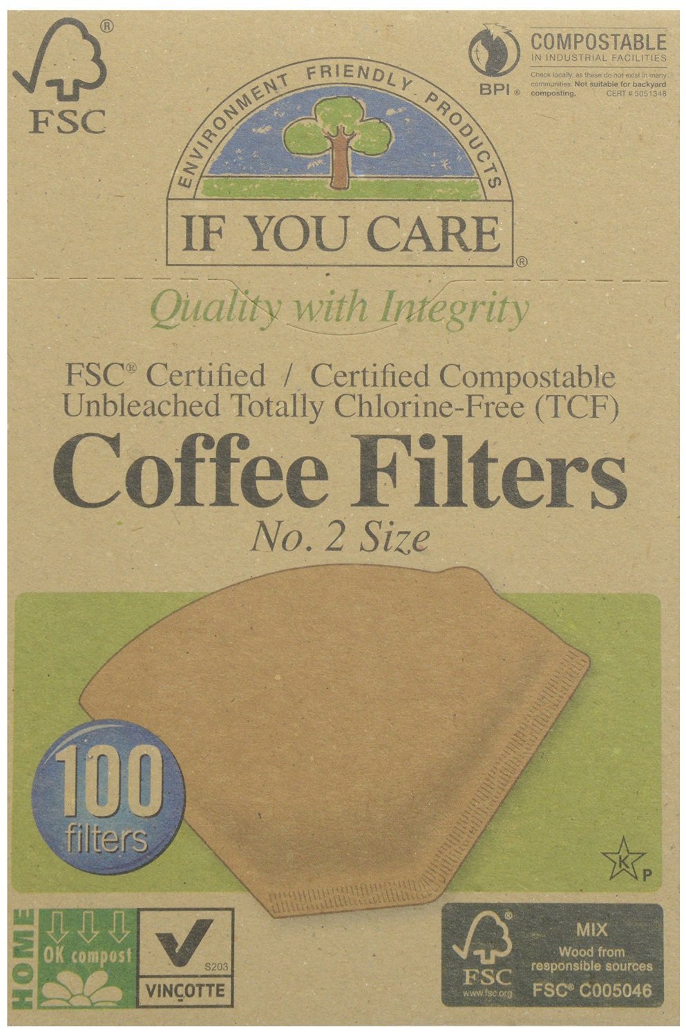If You Care Coffee Filters #2, 100-Count Unit