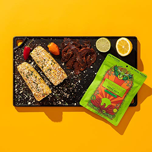 Vacadillos Beef Jerky Snack Packs Carne Seca, Chile Lime 3-Pack