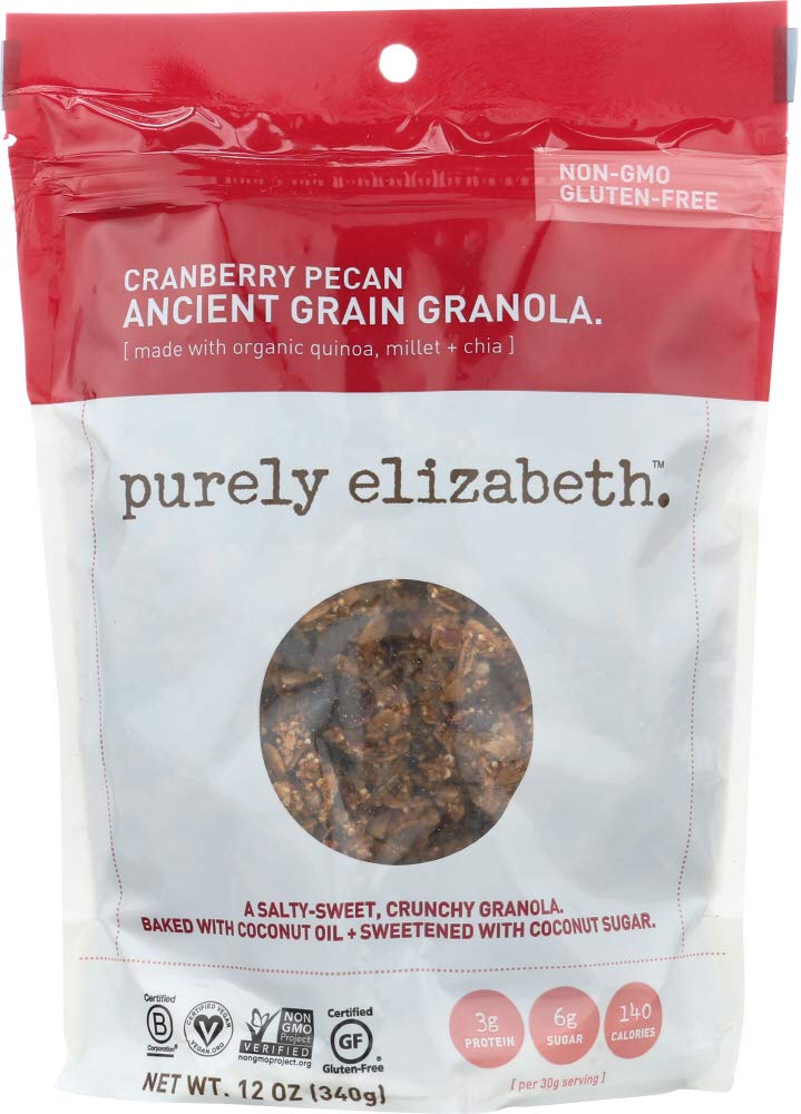 Purely Elizabeth Ancient Grain Granola Gluten Free Cranberry Pecan -- 12 oz - 2 pc