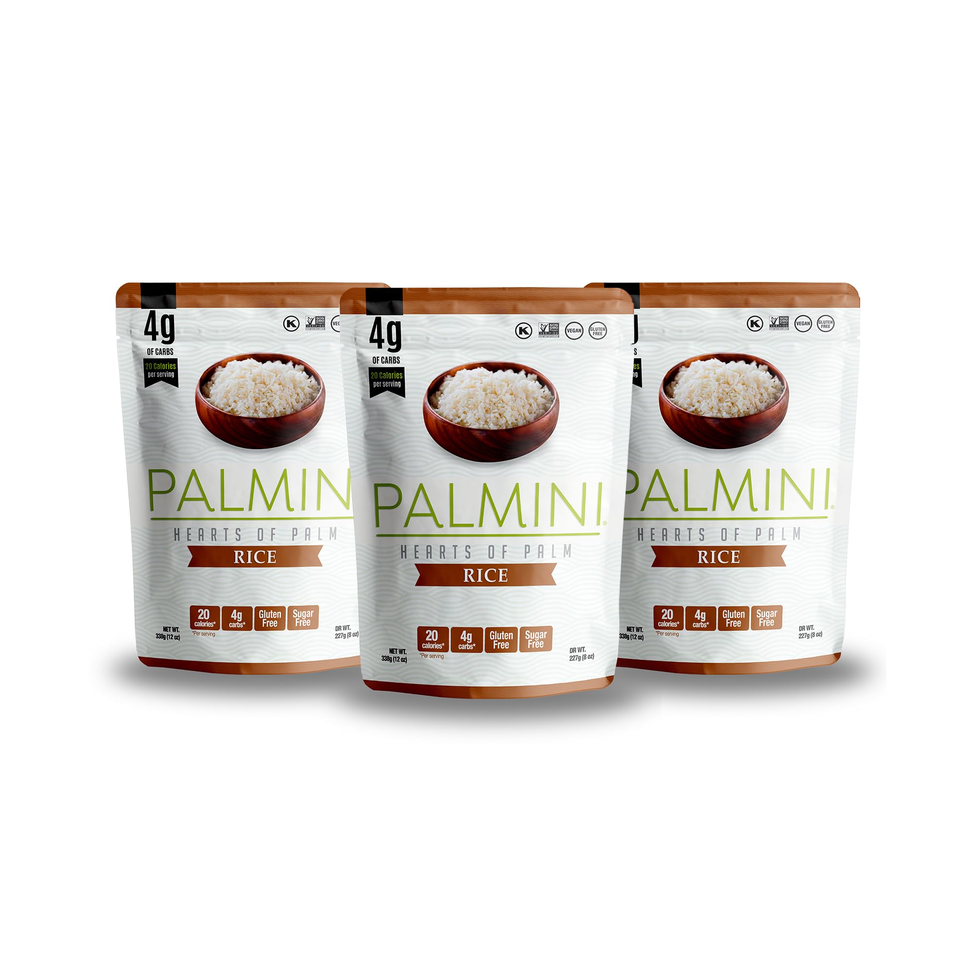 Palmini Rice | Low-Carb, Low-Calorie Hearts of Palm Rice | Keto, Gluten Free, Vegan, Non-GMO & Healthy | As seen on Shark Tank