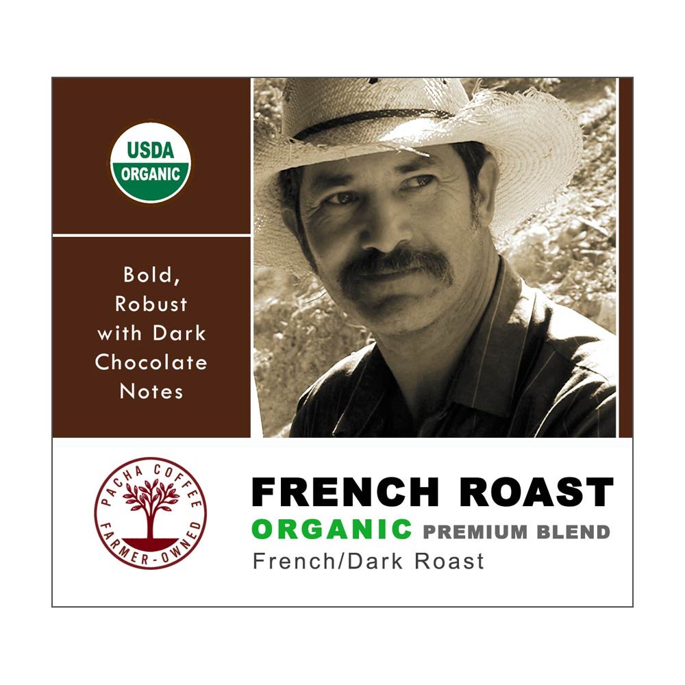 Pachamama Coffee Organic French Roast Whole Bean Coffee, 10 Oz
