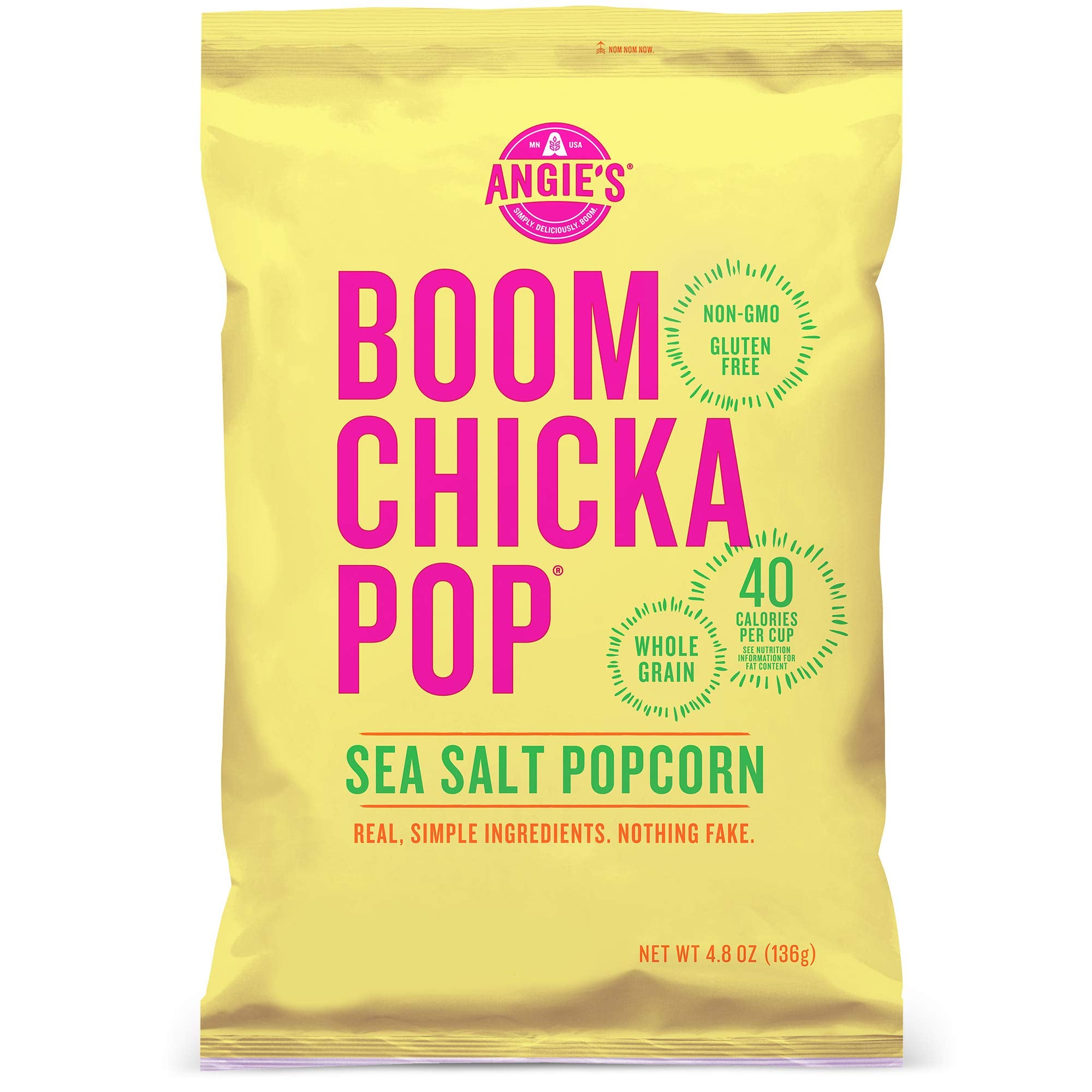 Angie's BOOMCHICKAPOP Sea Salt Popcorn, 4.8 oz.