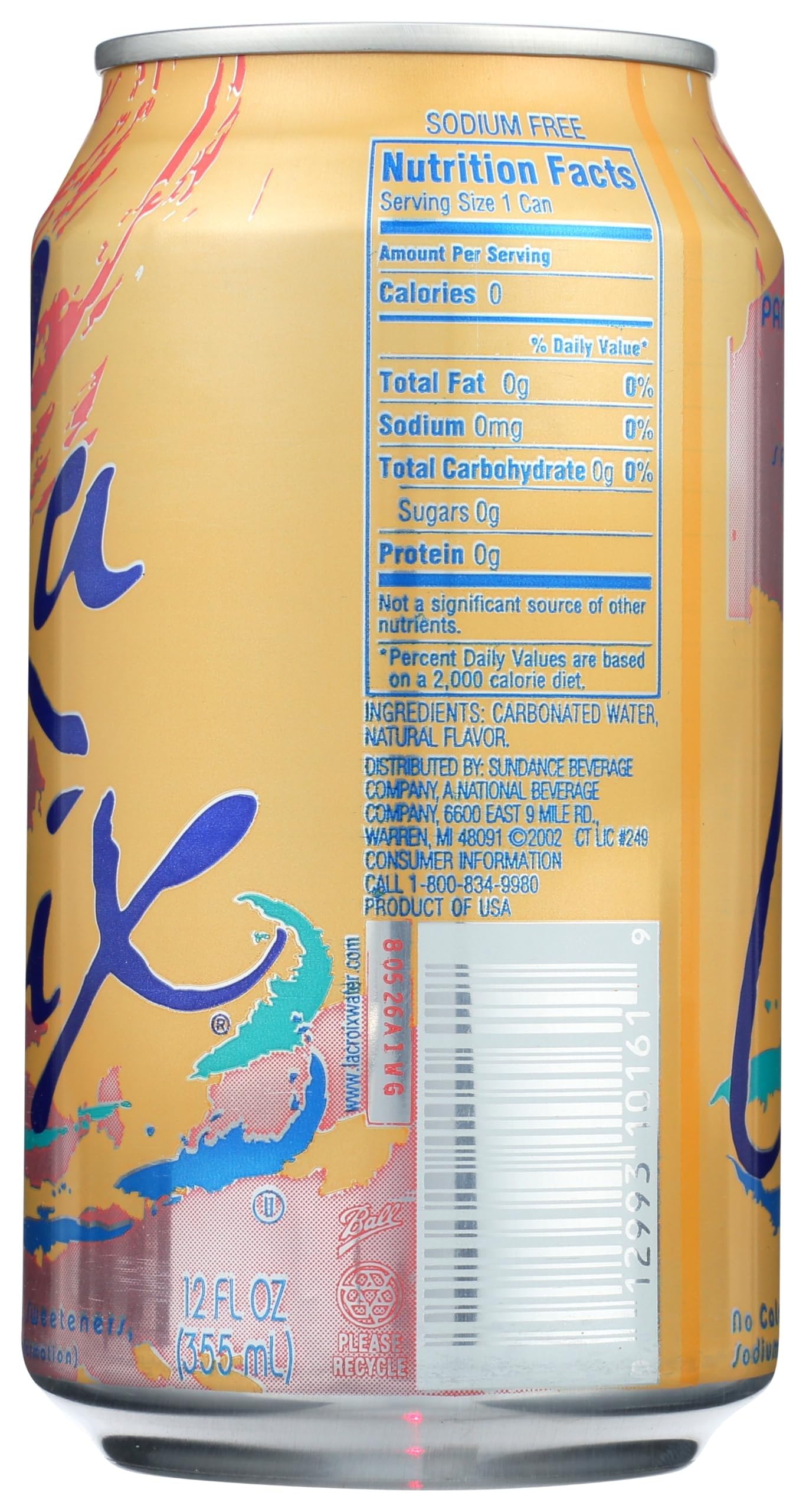 La Croix Sparkling Water, Grapefruit ,12 fl oz, Single can, Zero Calorie, Zero Sweetener