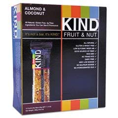 Fruit and Nut Bar, Almond/Coconut, 1.4 oz, 12/Box