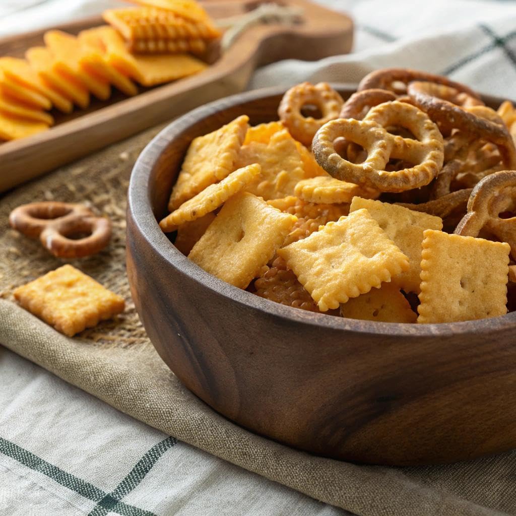Annie's Cheddar Snack Mix With Assorted Crackers and Pretzels
