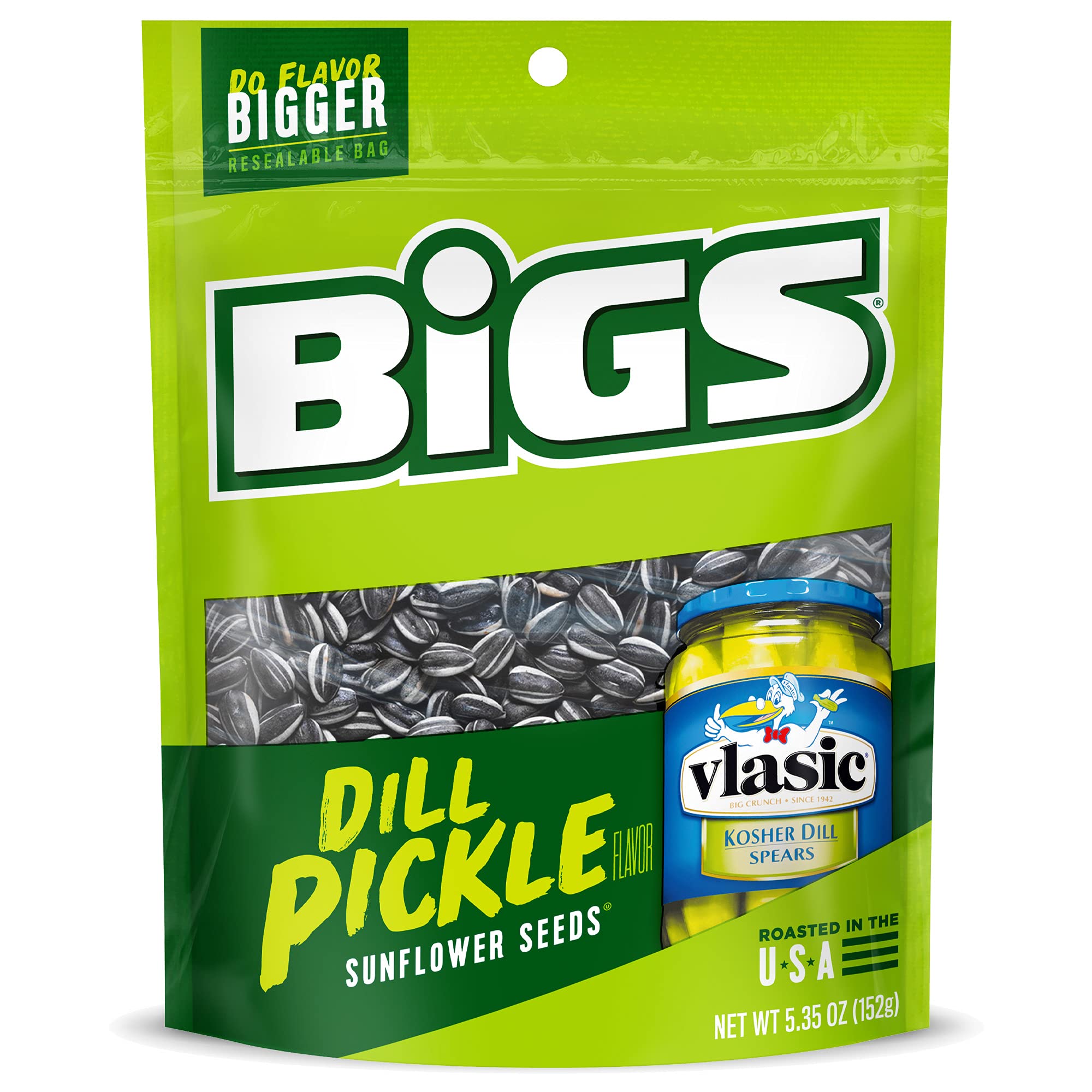 BIGS Vlasic Dill Pickle Sunflower Seeds, Keto Friendly Snack, Low Carb Life