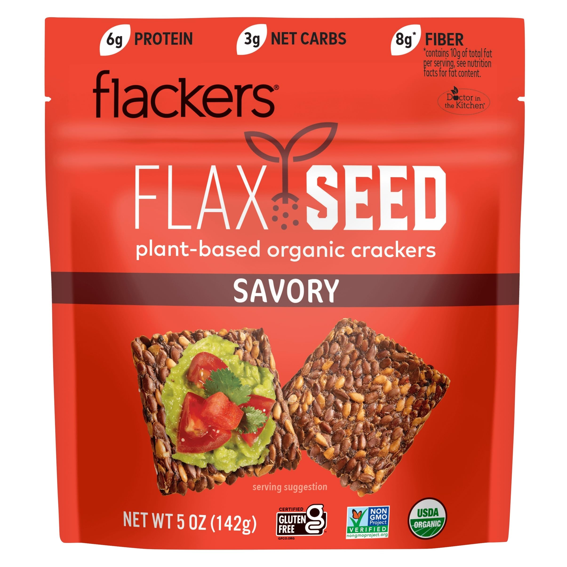 Sea Salt Flaxseed Crackers