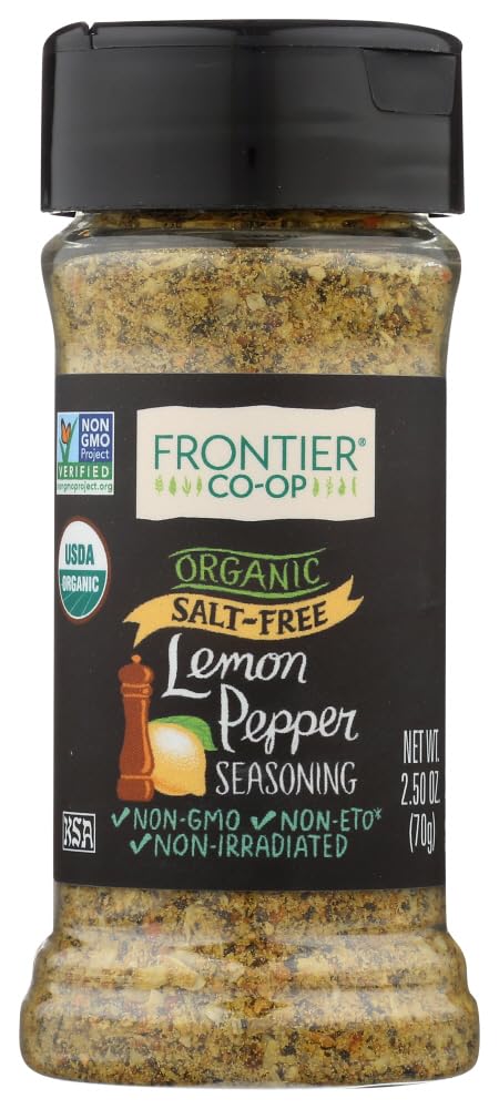 Frontier Natural Salt-Free Lemon Pepper Seasoning (6x2.5 Oz)