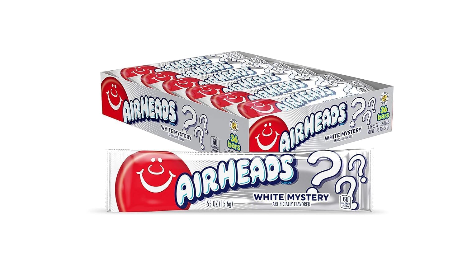 Airheads Variety 5 Full Size Bars Pack with Counter Display, Assorted Flavors