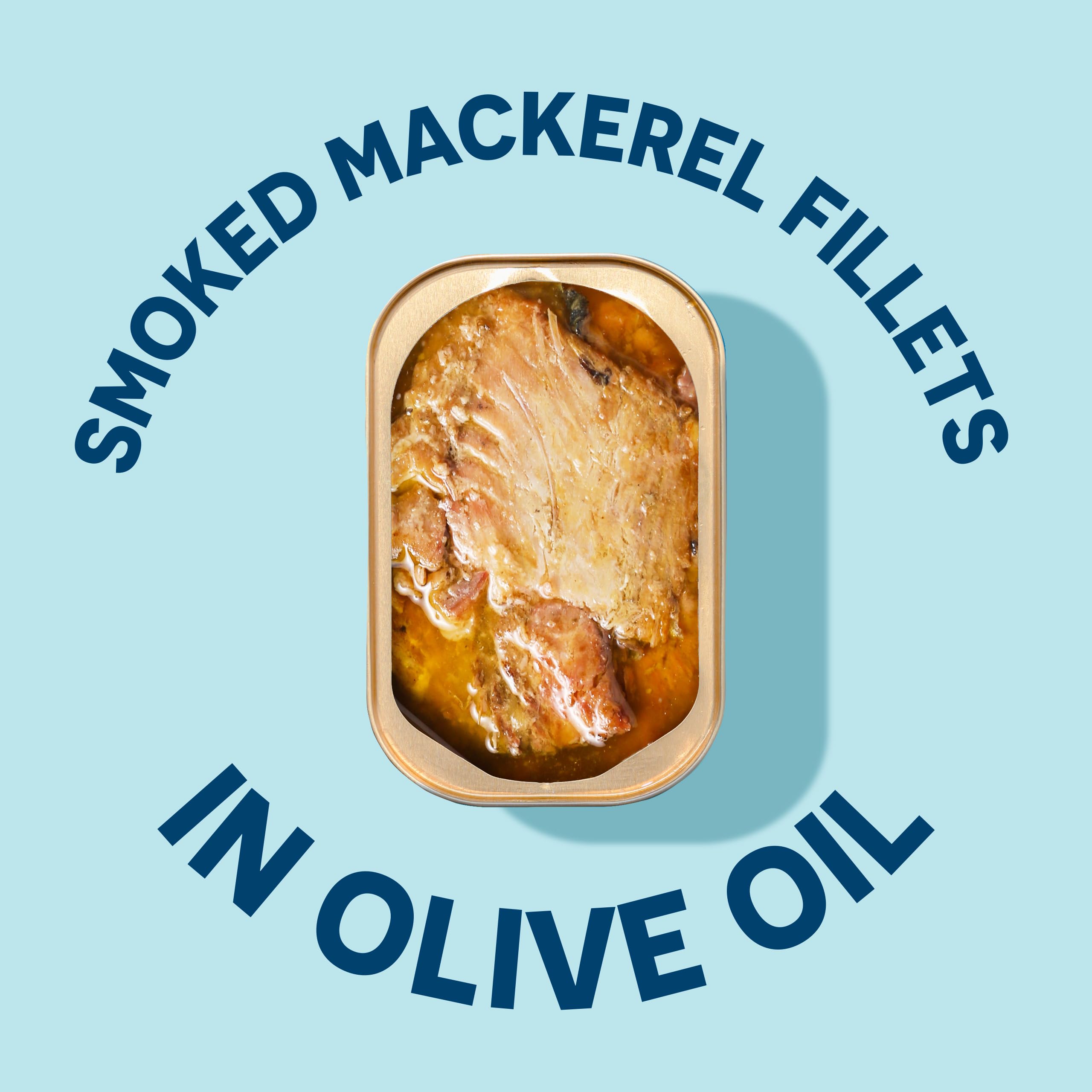 Wild Planet Wild Smoked Mackerel Fillets in Extra Virgin Olive Oil, Tinned Fish, Canned Salmon, Sustainably Wild-Caught, Non-GMO, Keto and Paleo, 3.9 oz