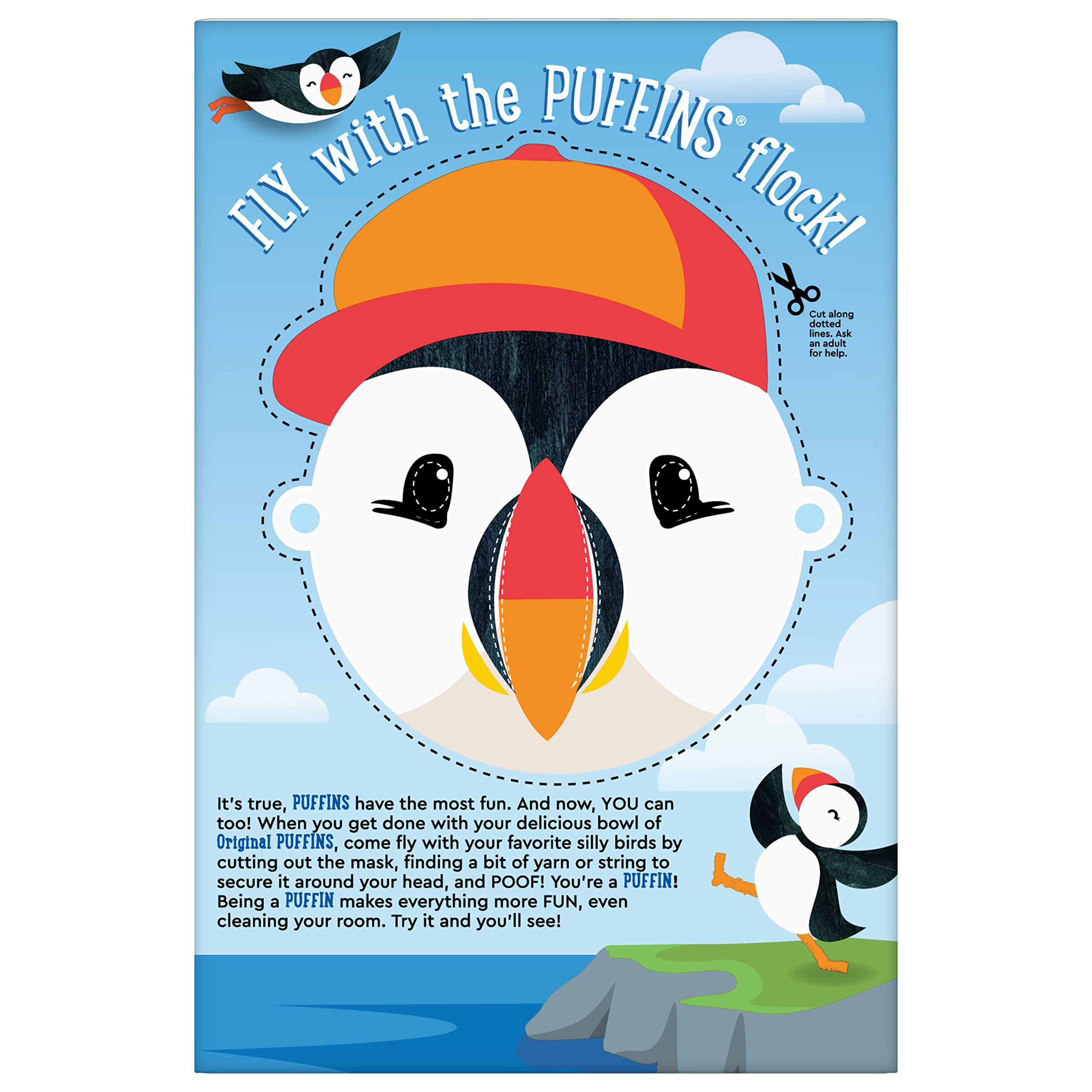 Barbara's Original Puffins Cereal, Puffed Kids Cereal with Corn and Oats, Vegan, Kosher, Non-GMO Project Verified, 10 OZ Box (Pack of 6)