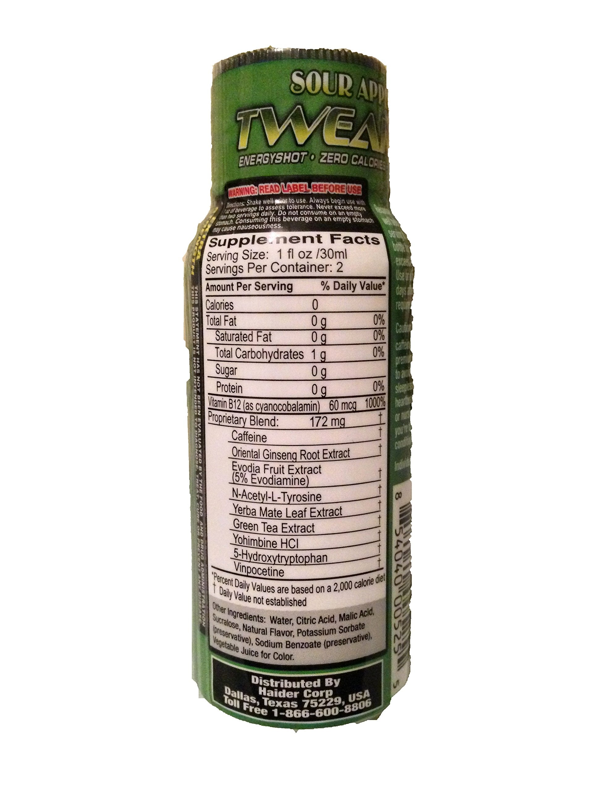Tweaker Extreme Energy Drinks - Extra Strenth - Sour Apple (12 Pack)