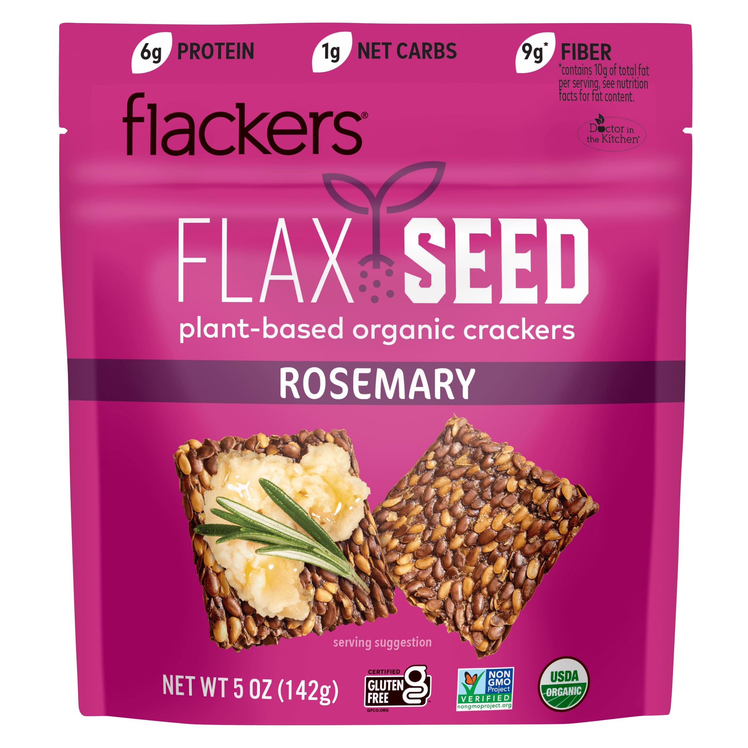 Doctor In The Kitchen Rosemary Flackers, 5 Ounce -- 12 per case. by Dr In The Kitchen
