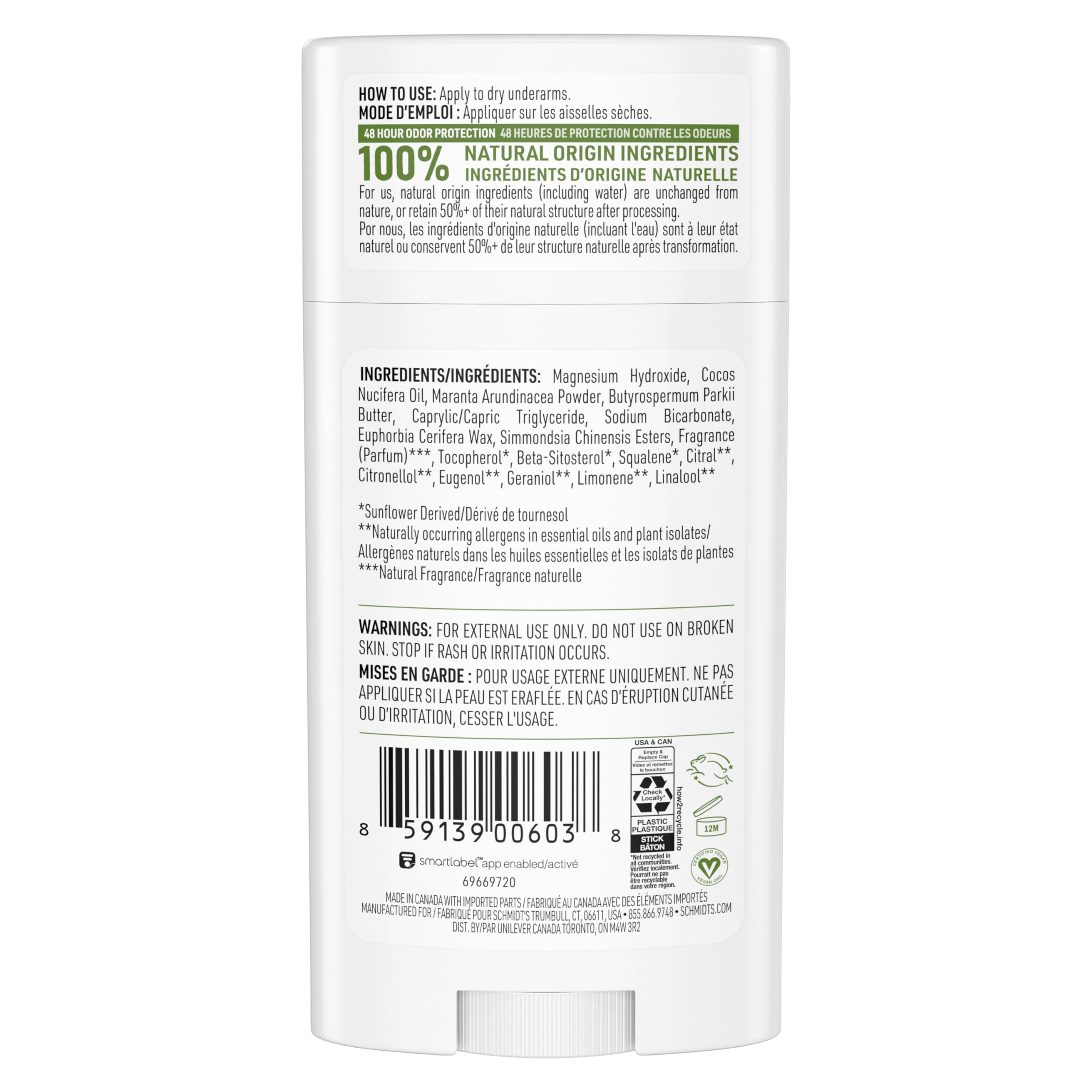Schmidt's Sensitive Aluminum Free Natural Deodorant for Women and Men for Sensitive Skin with 24 H Odor Protection 1