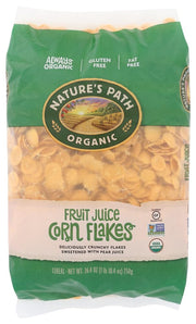 Nature's Path Organic Gluten Free Corn Flakes Fruit Juice Sweetened -- 26.4 oz - 2 pc