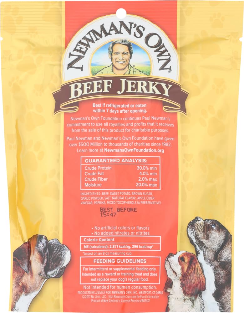 Newmans Own Organic Dog Trt Bf Jrky Bf Swt Pt