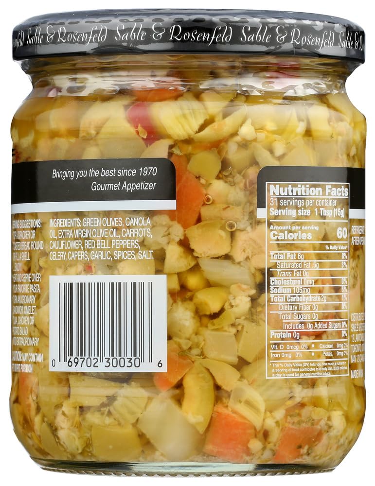 Sable and Rosenfeld Mediterranean Olive Bruschetta, 16 Ounce (Pack of 2)