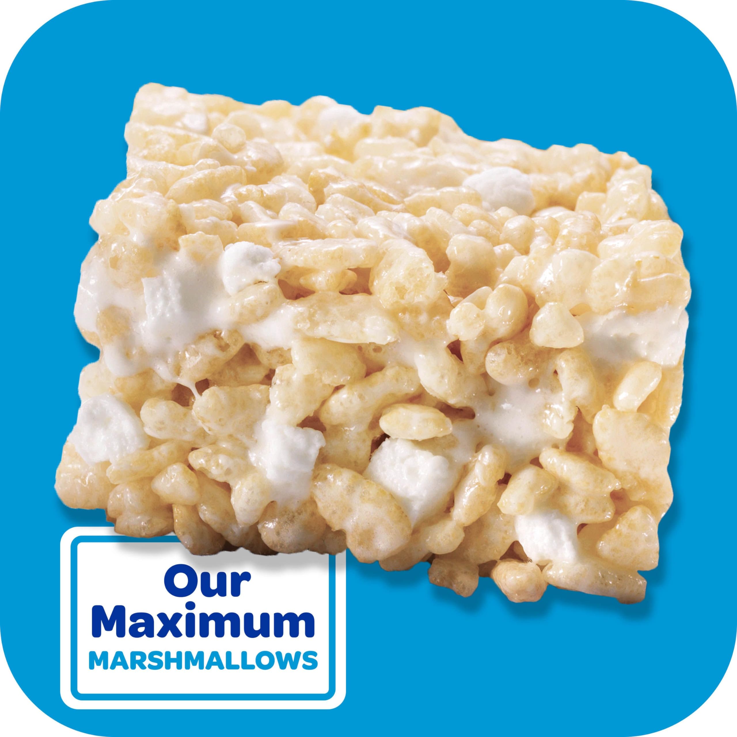 Rice Krispies Treats Homestyle Crispy Marshmallow Squares, Kids Snacks, Lunch Snacks, Original, 16.2oz Box (10 Bars)
