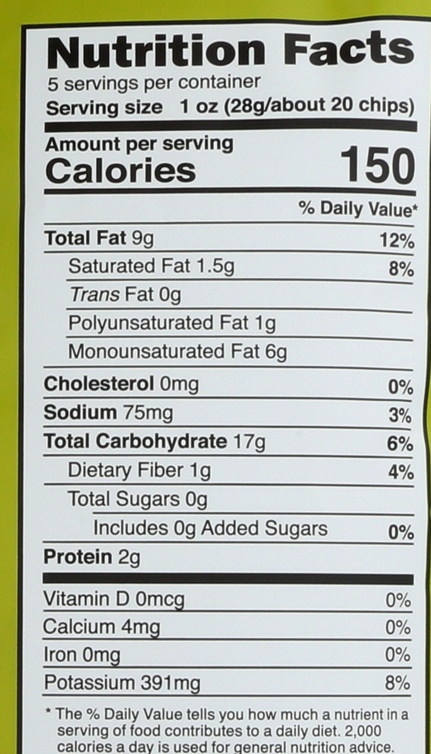 Good Health Avocado Oil Kettle Style Lime Ranch Chips 5 oz. Bag
