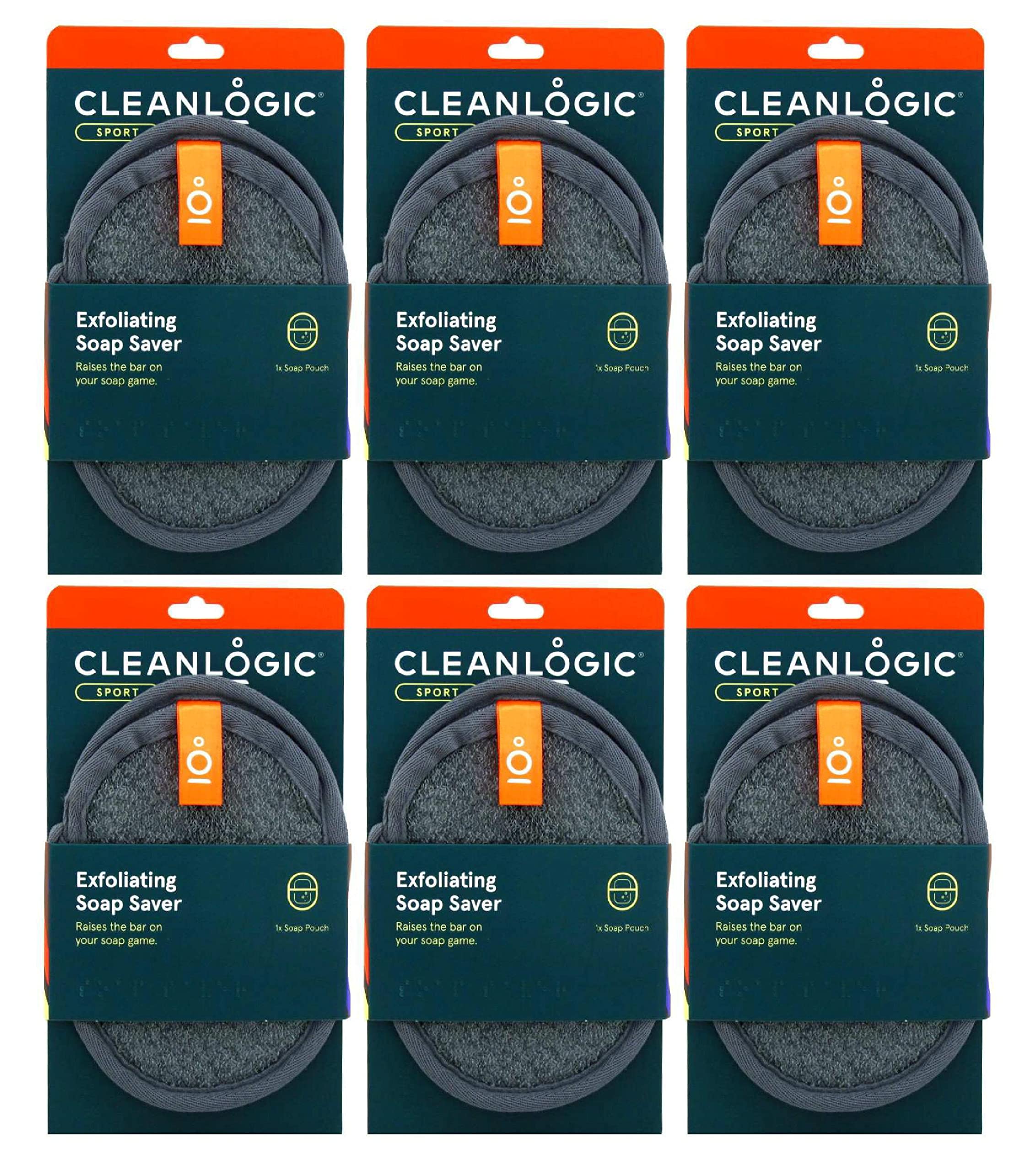 Clean Logic Sport Exfoliating Soap Saver (Pack of 6)