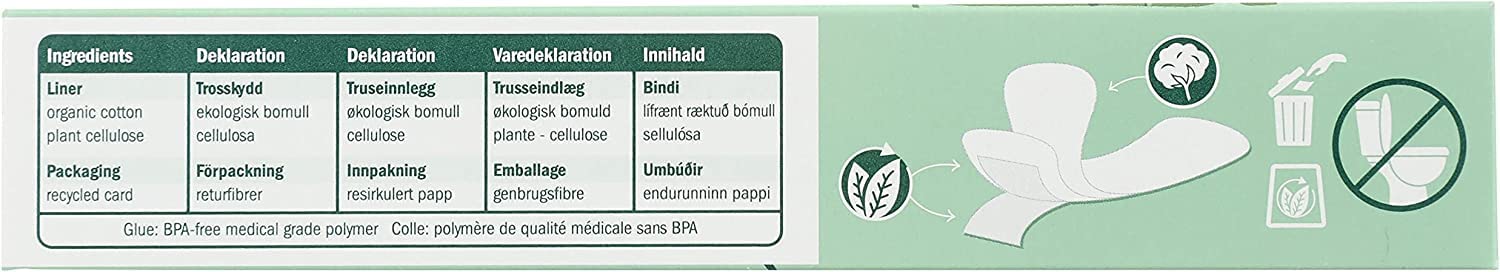 Natracare Cotton Panty Liners -- 6x22 CT