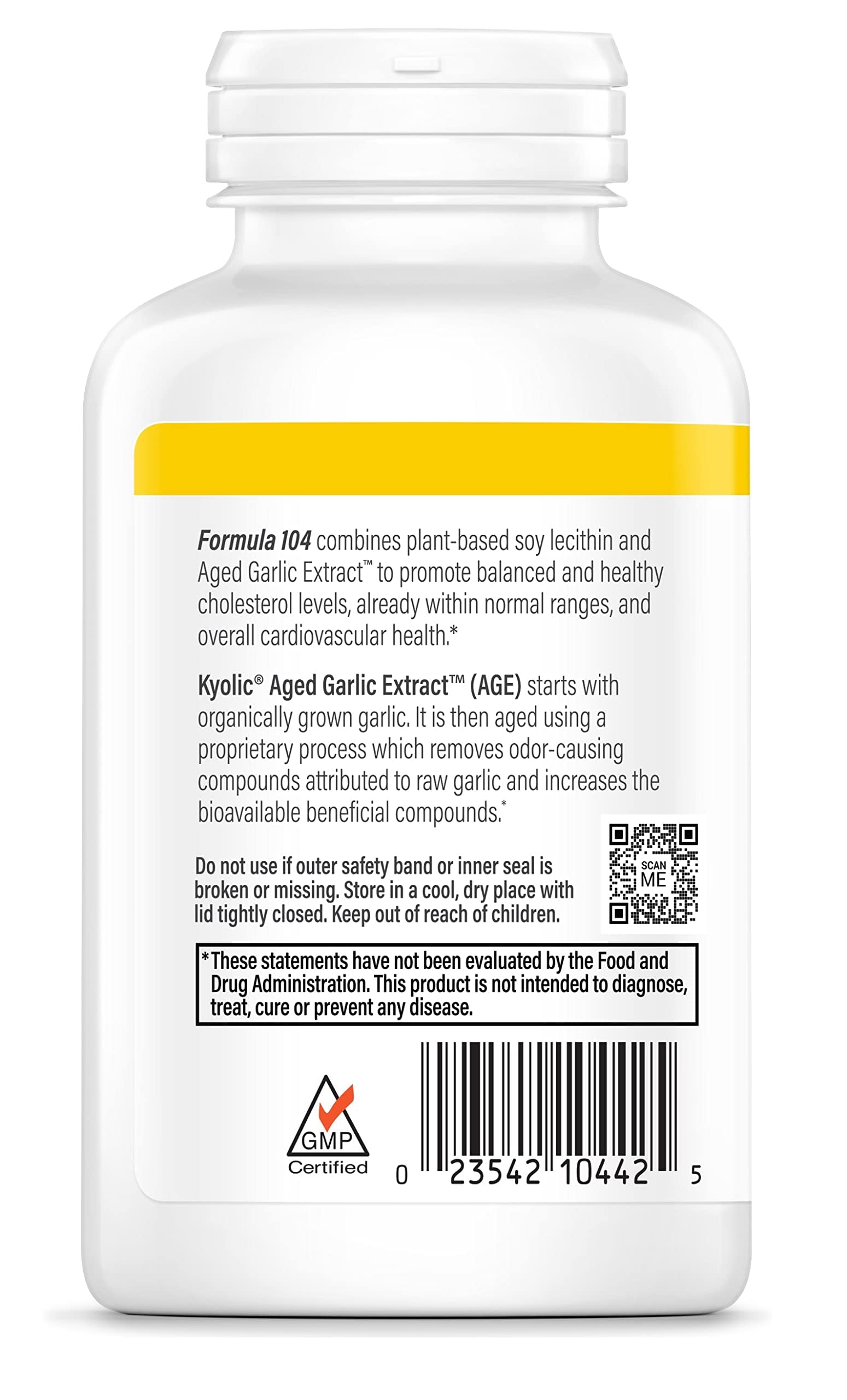 Kyolic Aged Garlic Extract Formula 104, Cholesterol Health