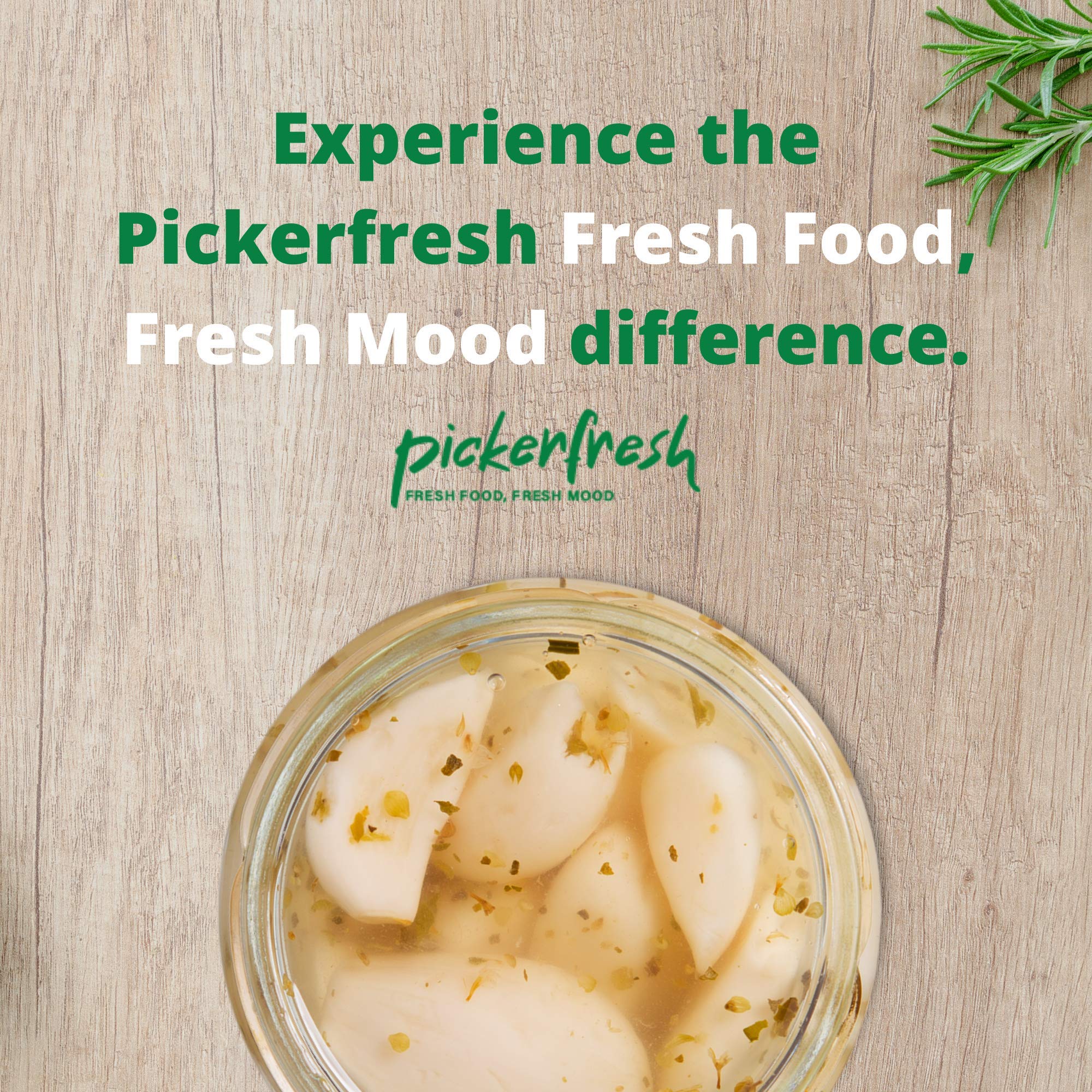 Pickerfresh Pickled Garlic - Gourmet Garlic Cloves - Simple Ingredients - Non-GMO, Gluten Free & No Artificial Color