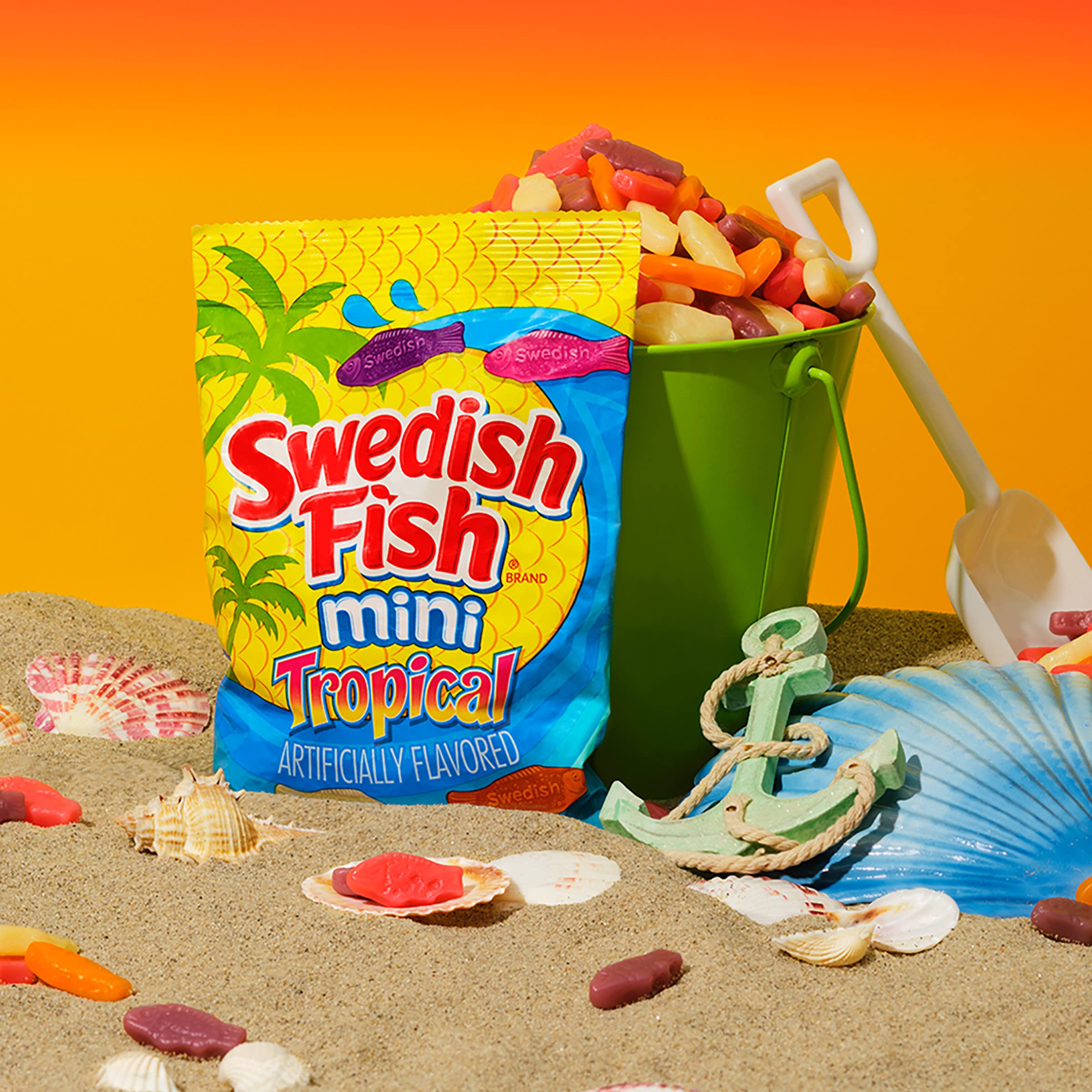 SWEDISH FISH Mini Tropical Soft & Chewy Candy, 8 oz