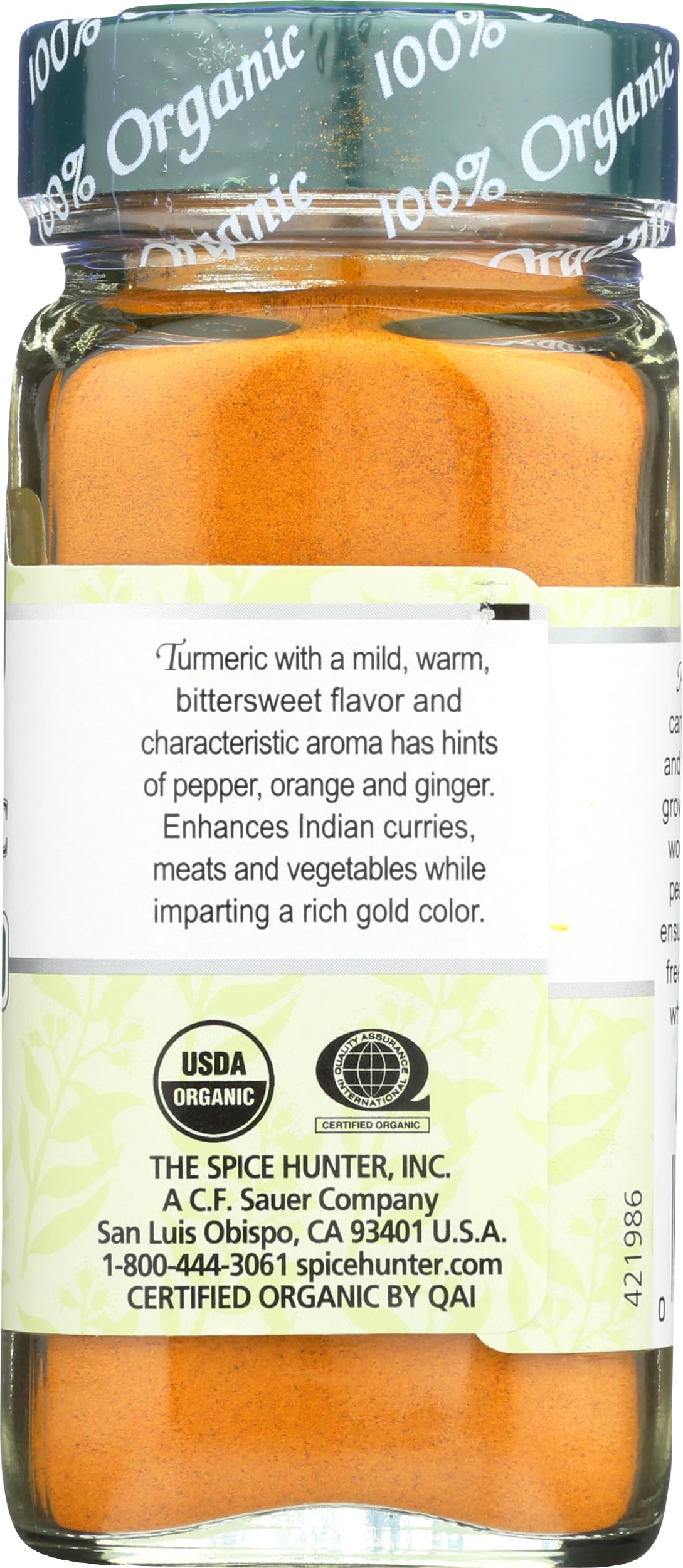 SPICE HUNTER Organic Tumeric Ground, 1.6 OZ