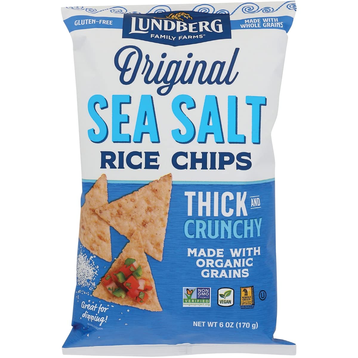Lundberg Rice Chips Sea Salt, 6 Oz