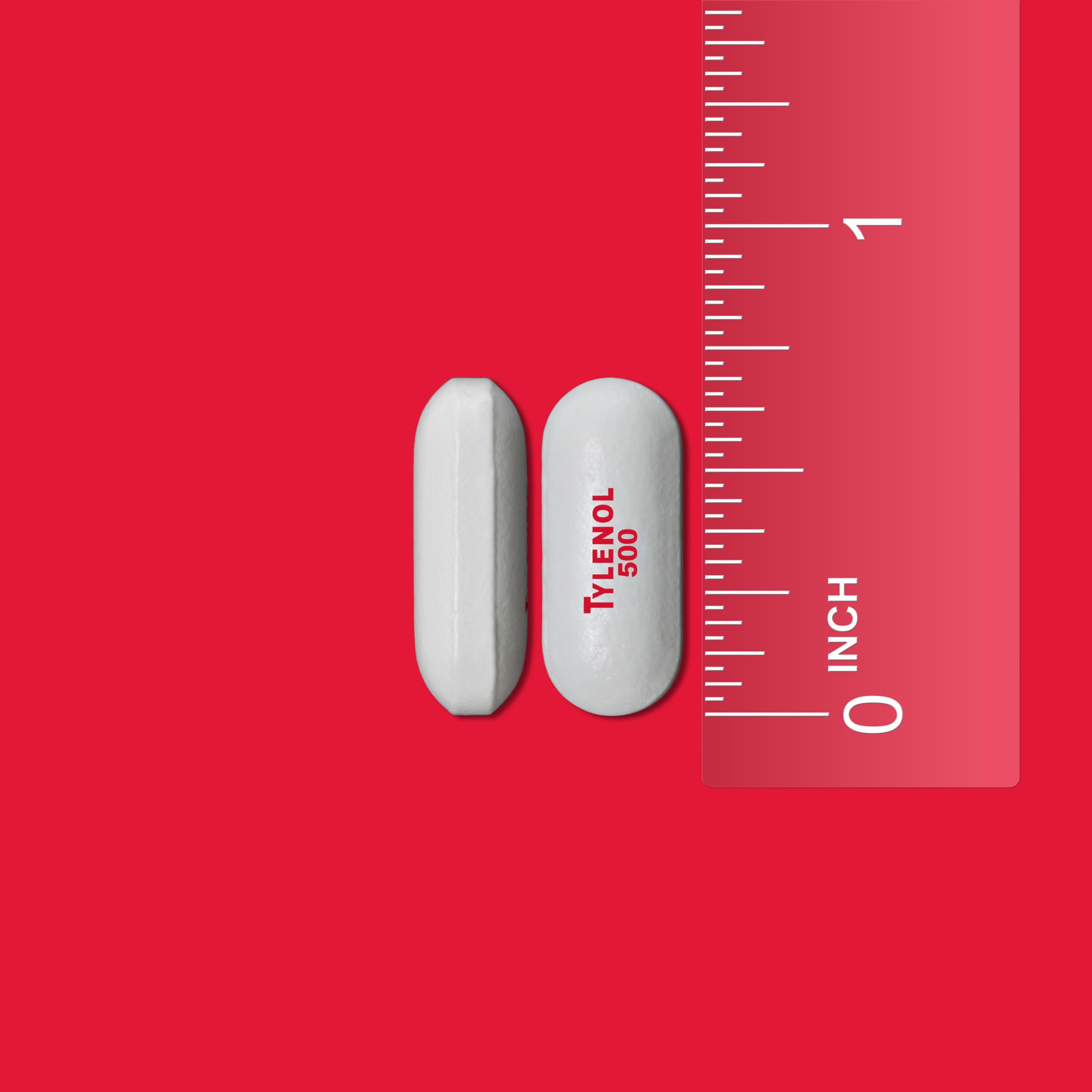 Tylenol Extra Strength Pain Reliever and Fever Reducer Caplets, 500 mg Acetaminophen Pain Relief Pills for Headache, Backache