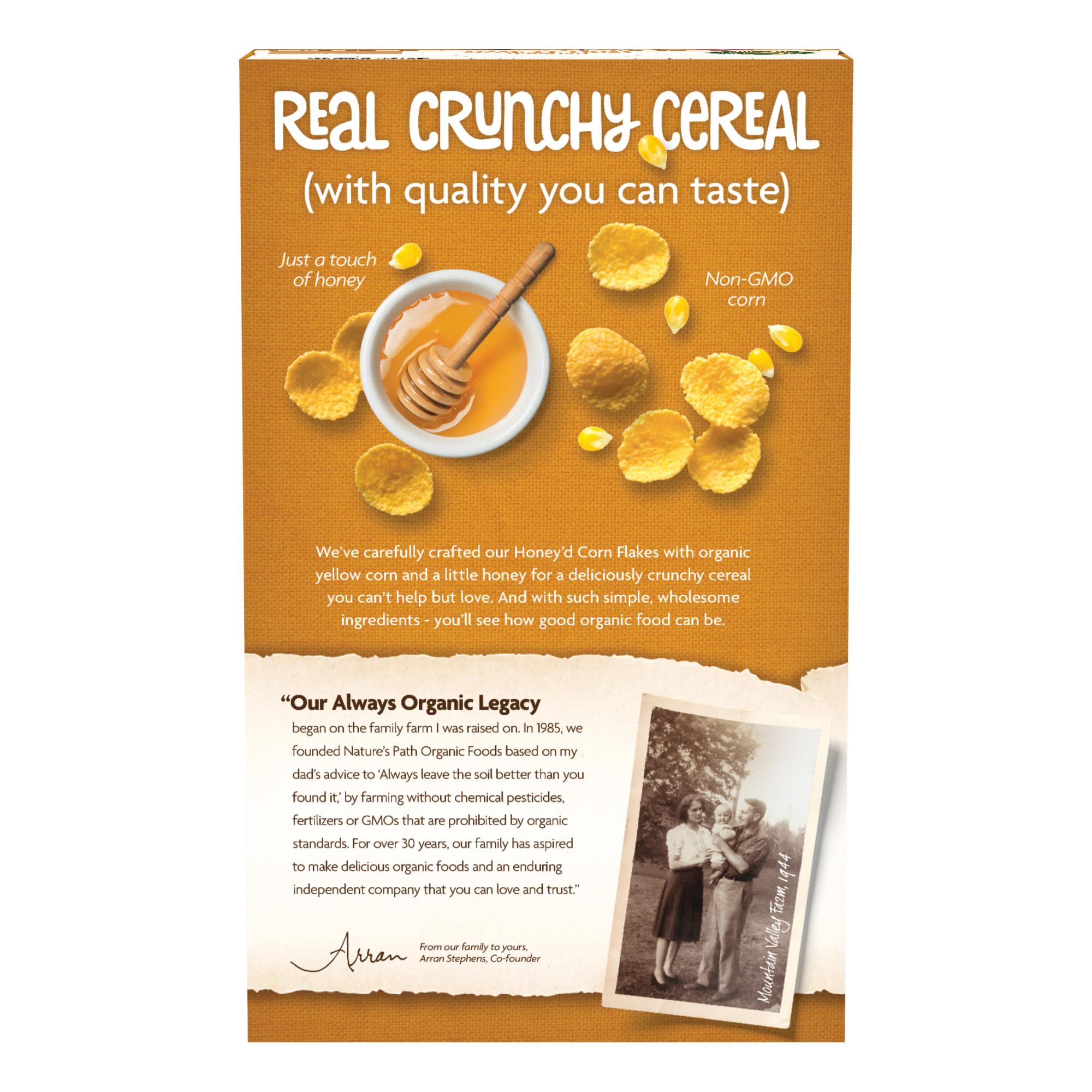 Nature's Path Organic Honey'D Corn Flakes Cereal, 10.6 oz, Gluten Free