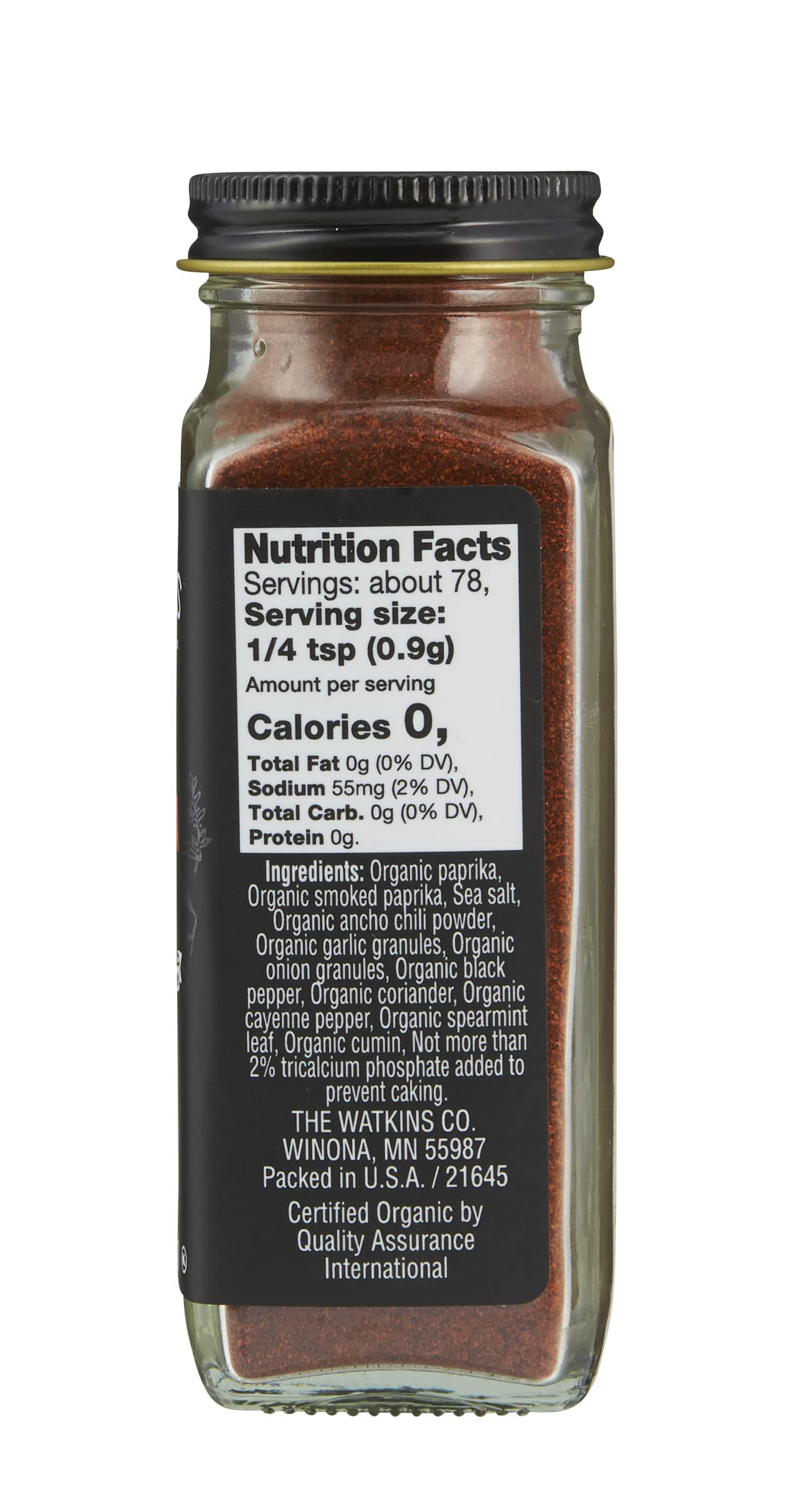 Watkins Gourmet Organic Spice Jar